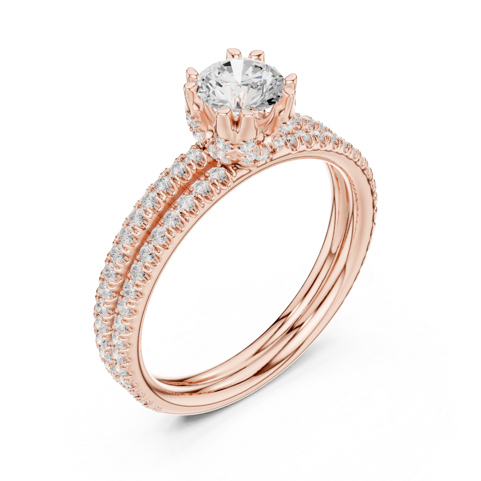  Rose Gold Sunlit Embrace Harmony Ring Right View