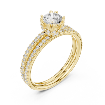 Gold Sunlit Embrace Harmony Ring Right View