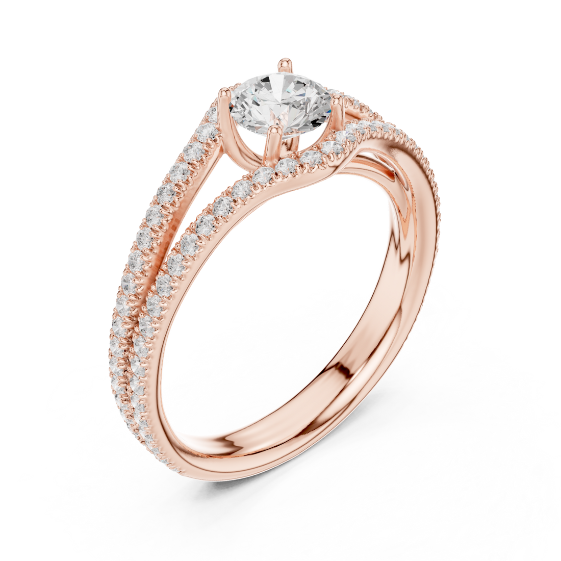  Rose Gold Twilight Kiss Vintage Inspired Statement Ring Right View