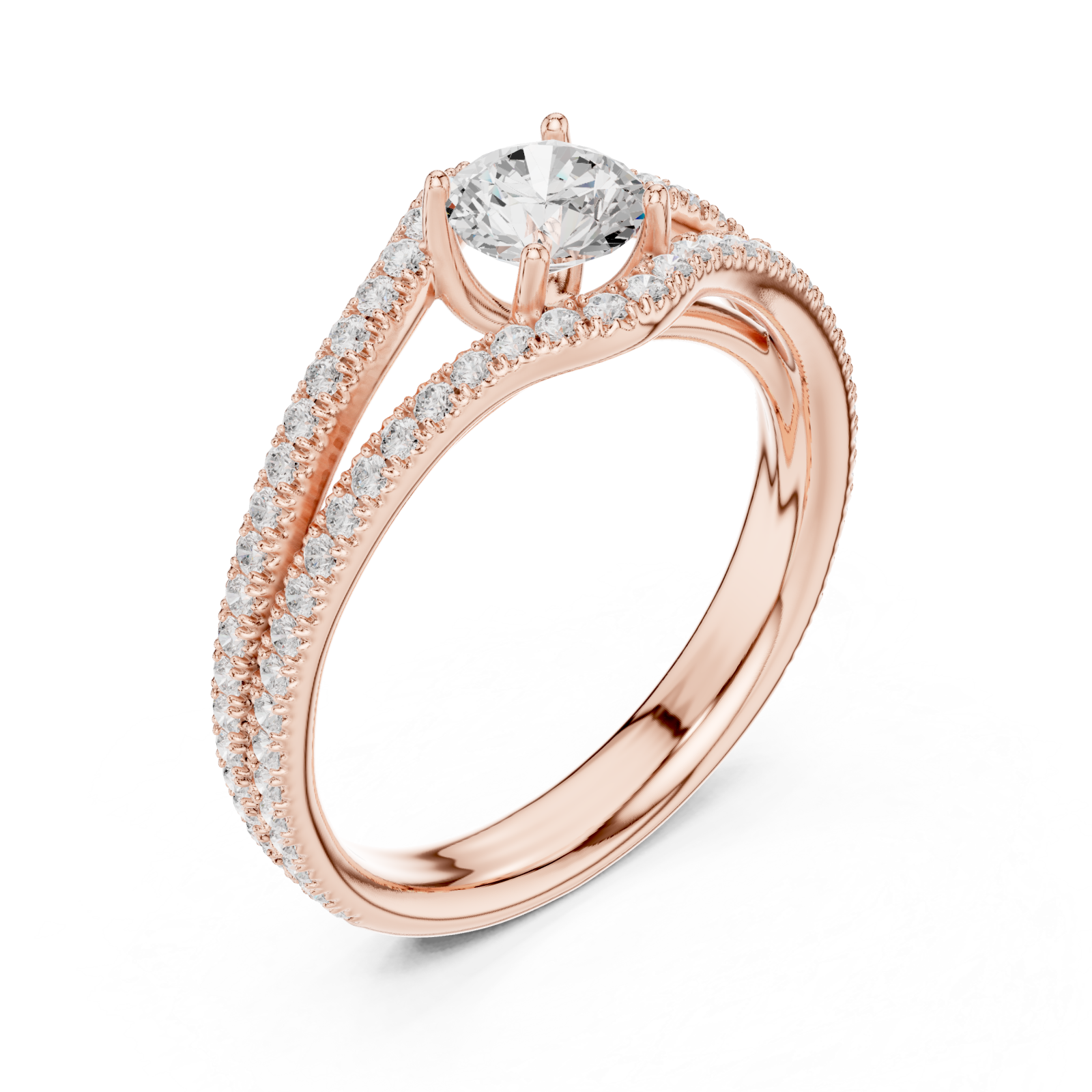  Rose Gold Twilight Kiss Vintage Inspired Statement Ring Right View