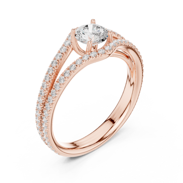  Rose Gold Twilight Kiss Vintage Inspired Statement Ring Right View