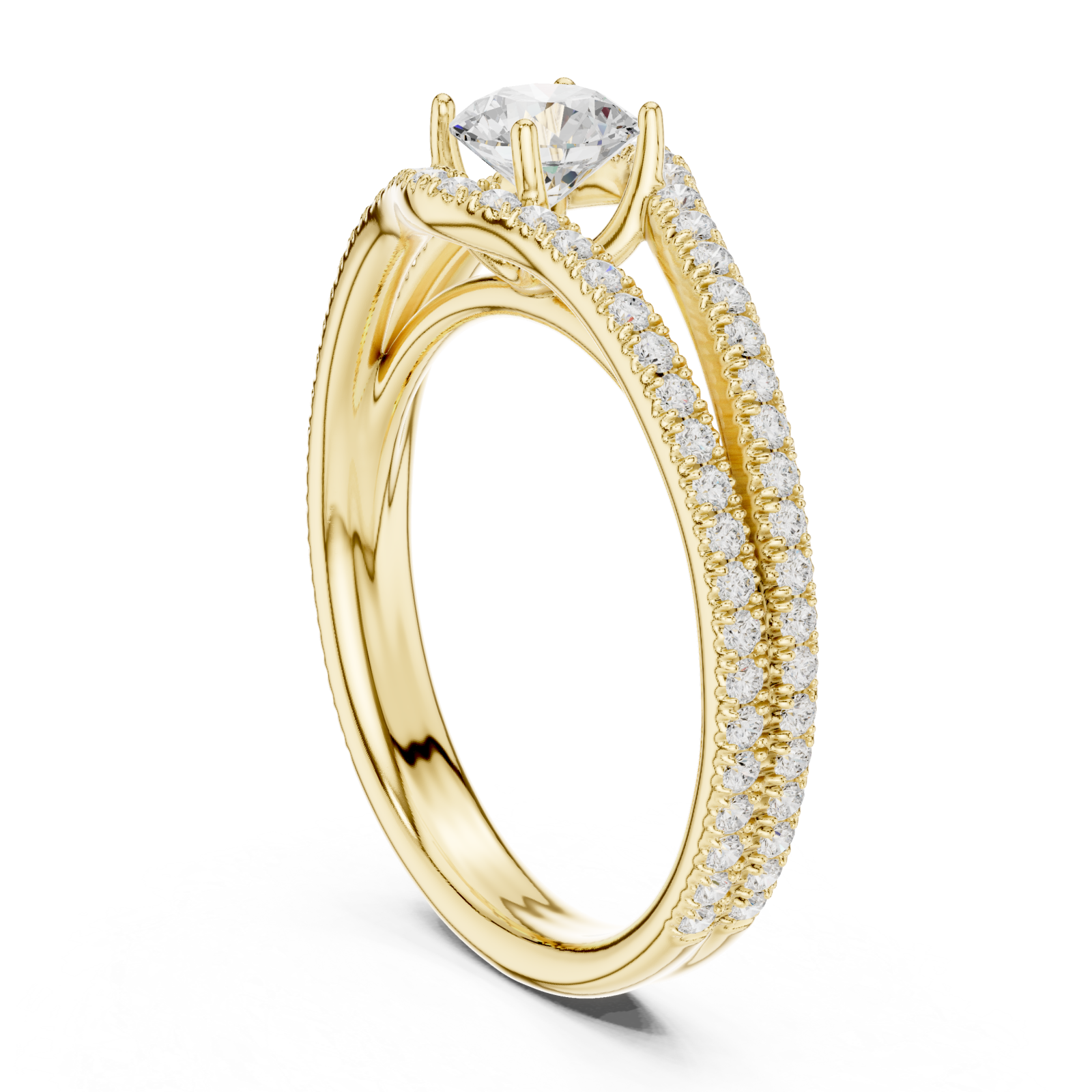  Gold Twilight Kiss Vintage Inspired Statement Ring Left View