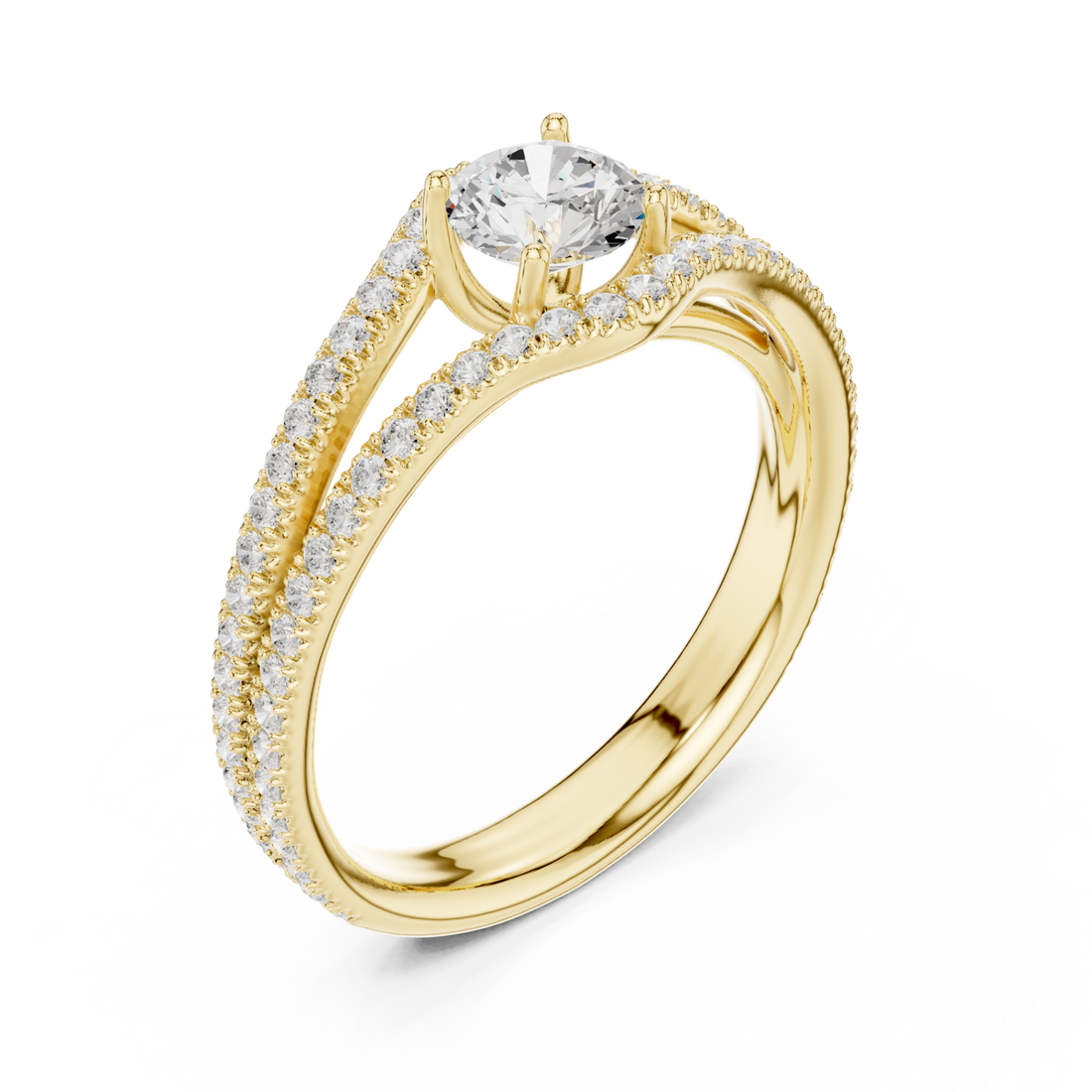 Gold Twilight Kiss Vintage Inspired Statement Ring Right View