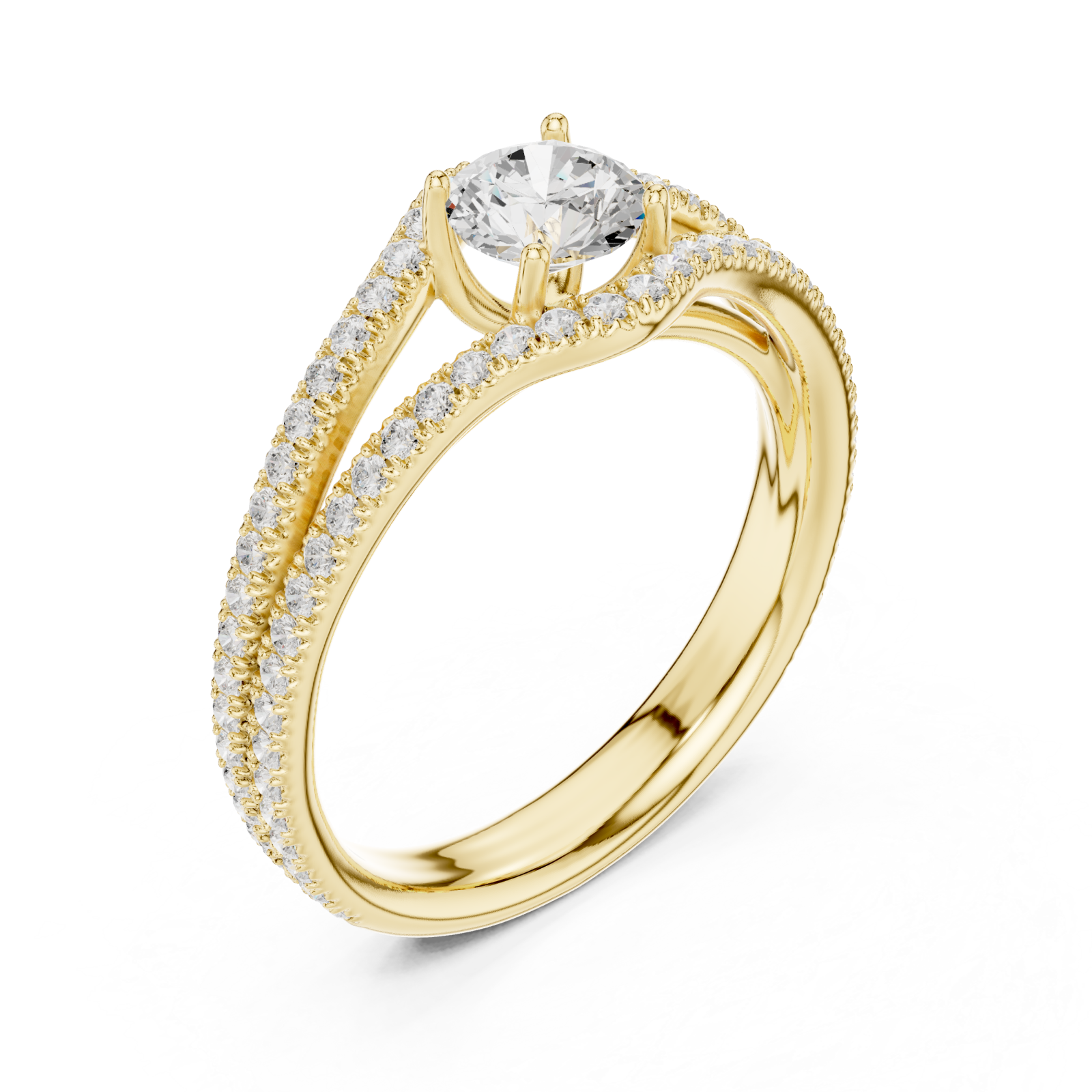 Gold Twilight Kiss Vintage Inspired Statement Ring Right View