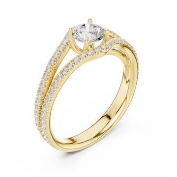 Gold Twilight Kiss Vintage Inspired Statement Ring Right View