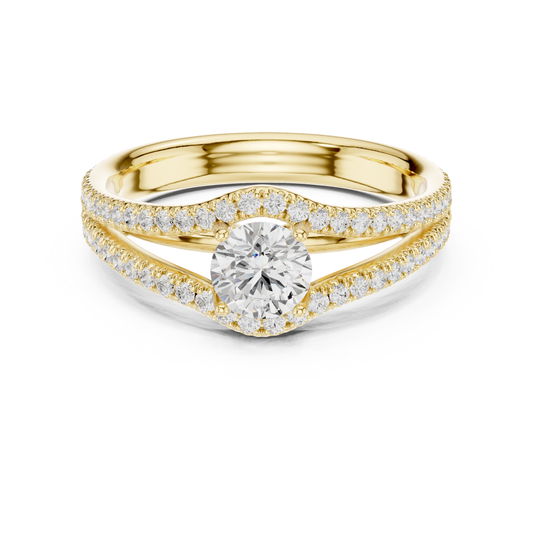 Gold Twilight Kiss Vintage Inspired Statement Ring Right View