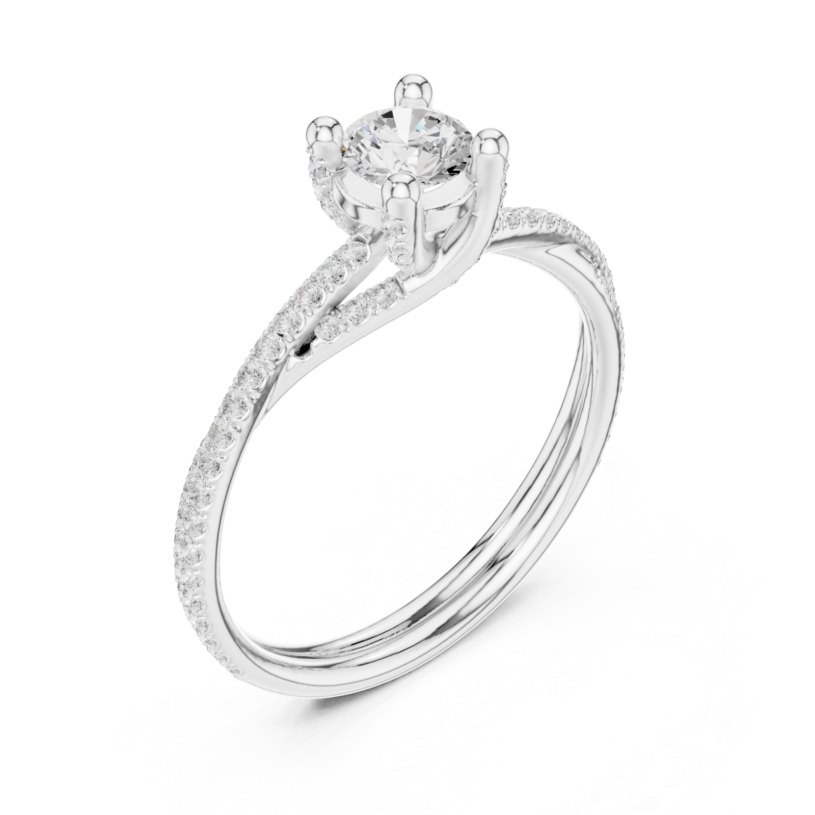  White Gold Celestial Promise Sparkle Ring Right View