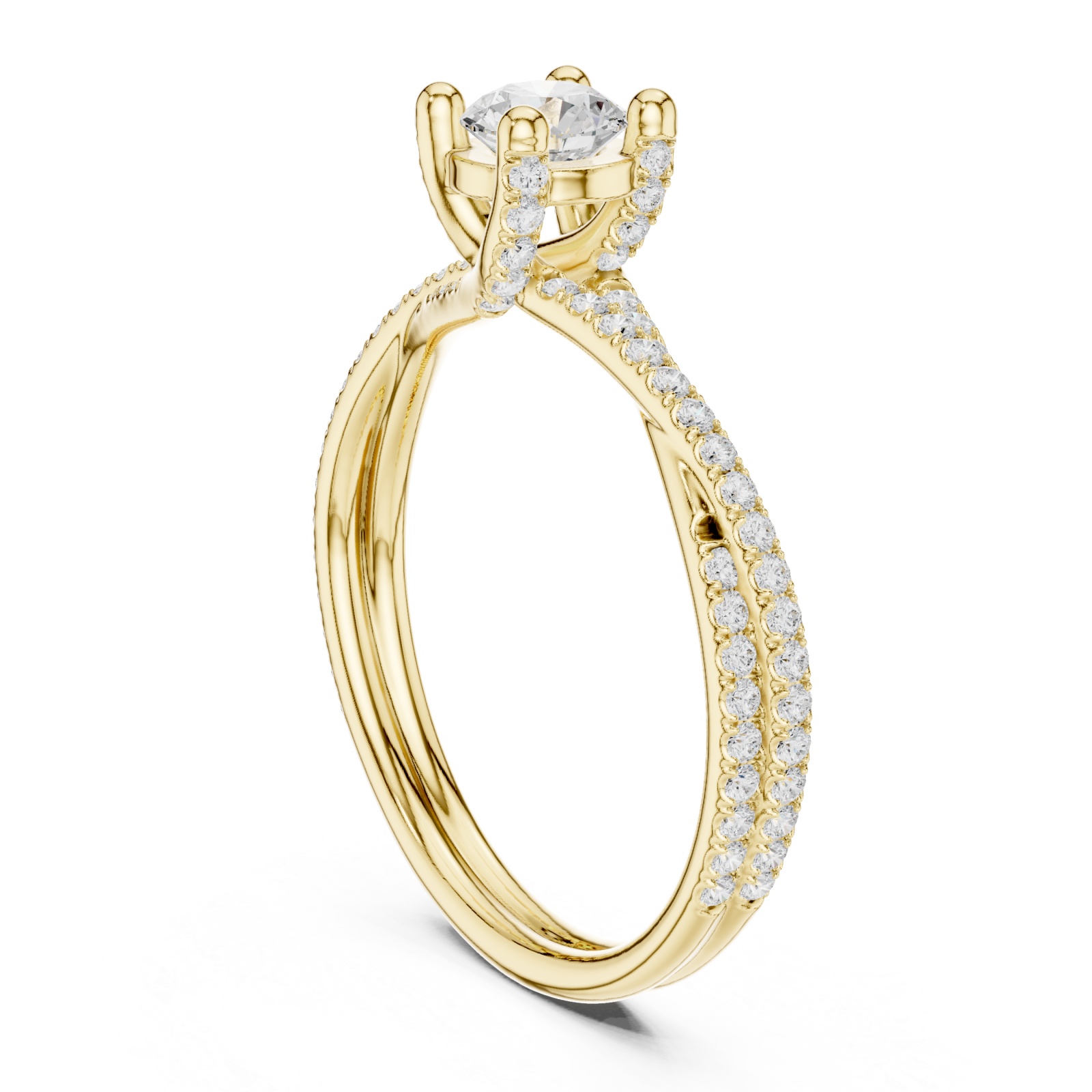  Gold Celestial Promise Sparkle Ring Left View
