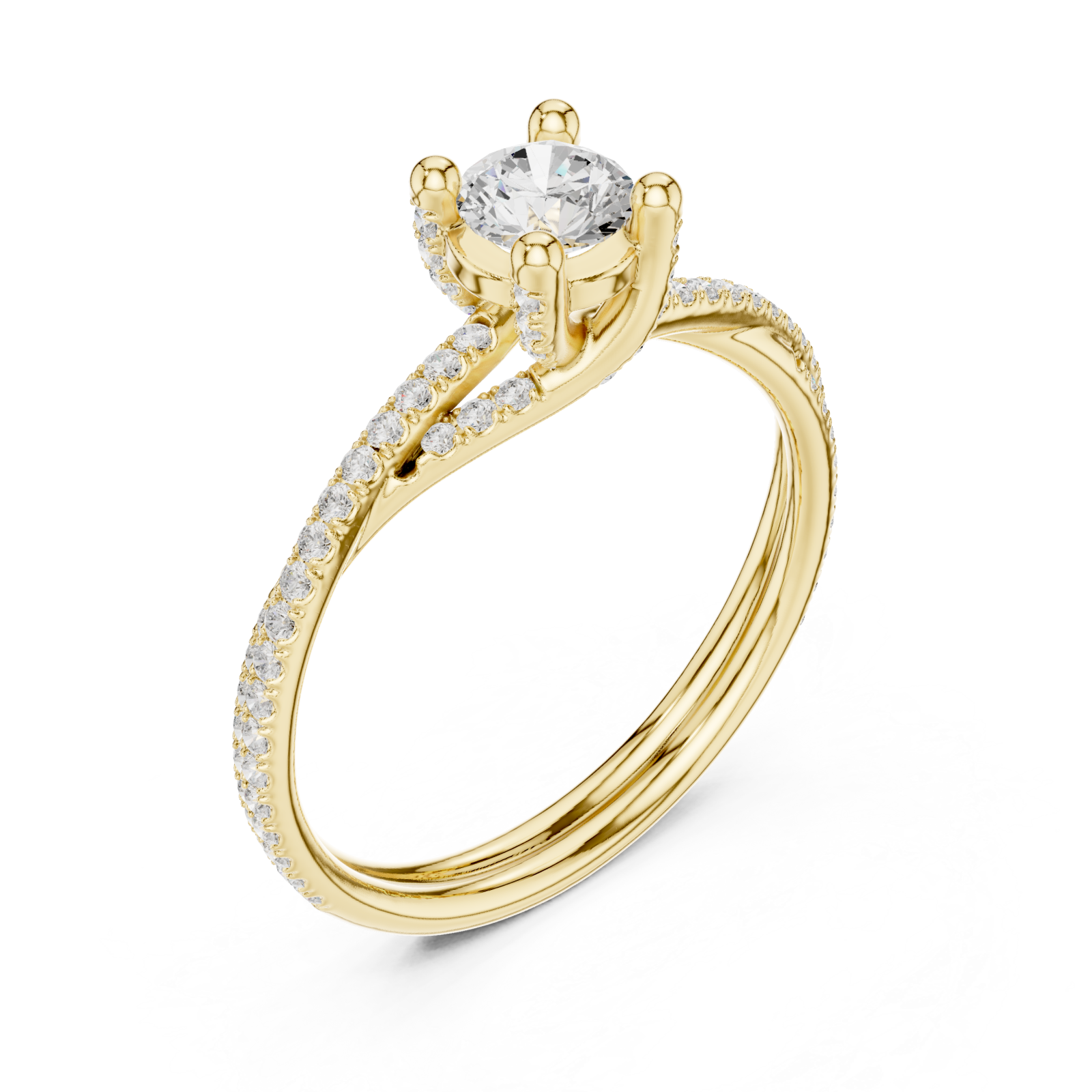 Gold Celestial Promise Sparkle Ring Right View
