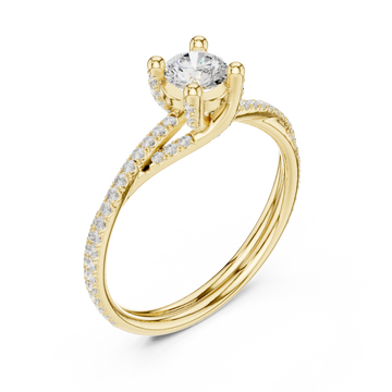 Gold Celestial Promise Sparkle Ring Right View