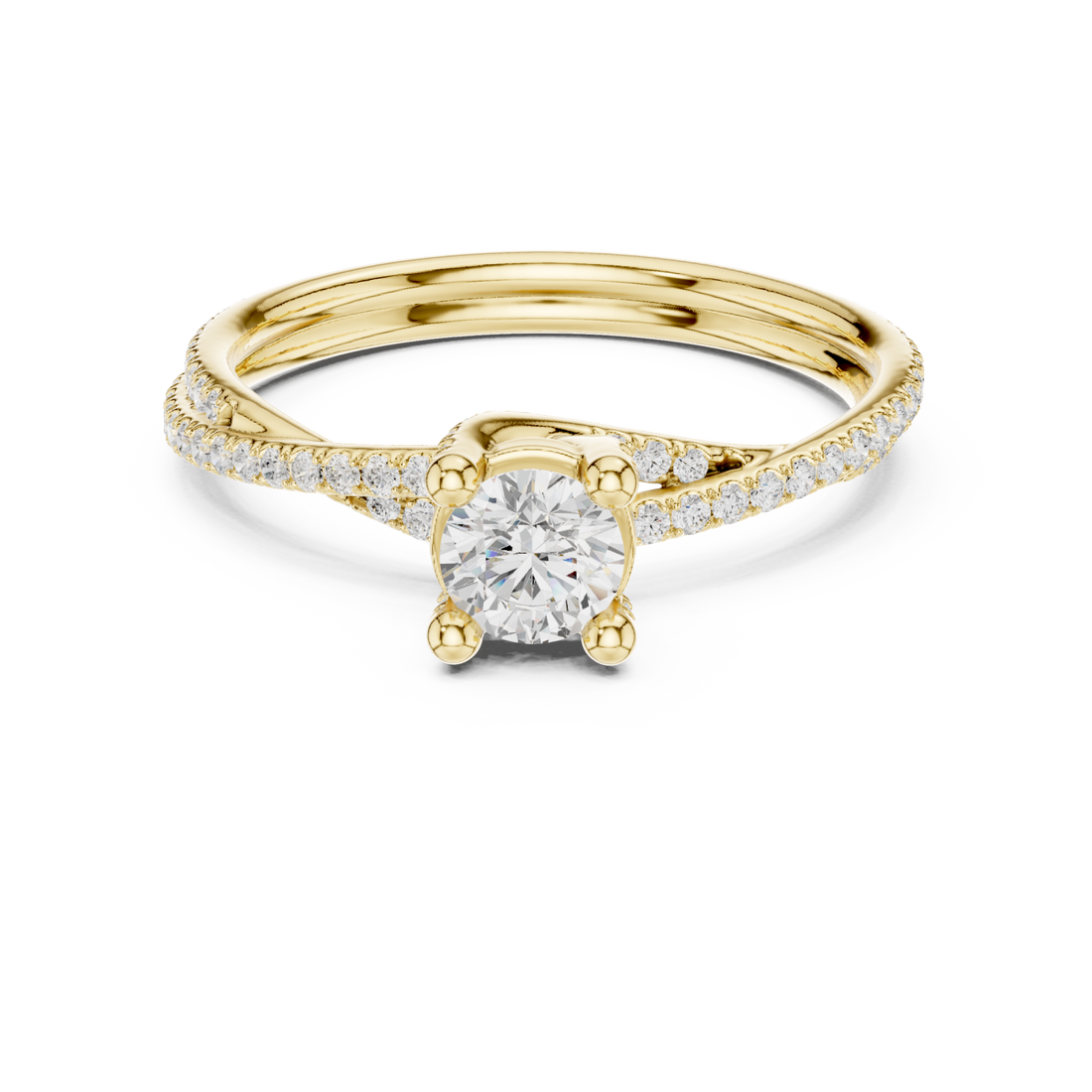 Gold Celestial Promise Sparkle Ring Right View