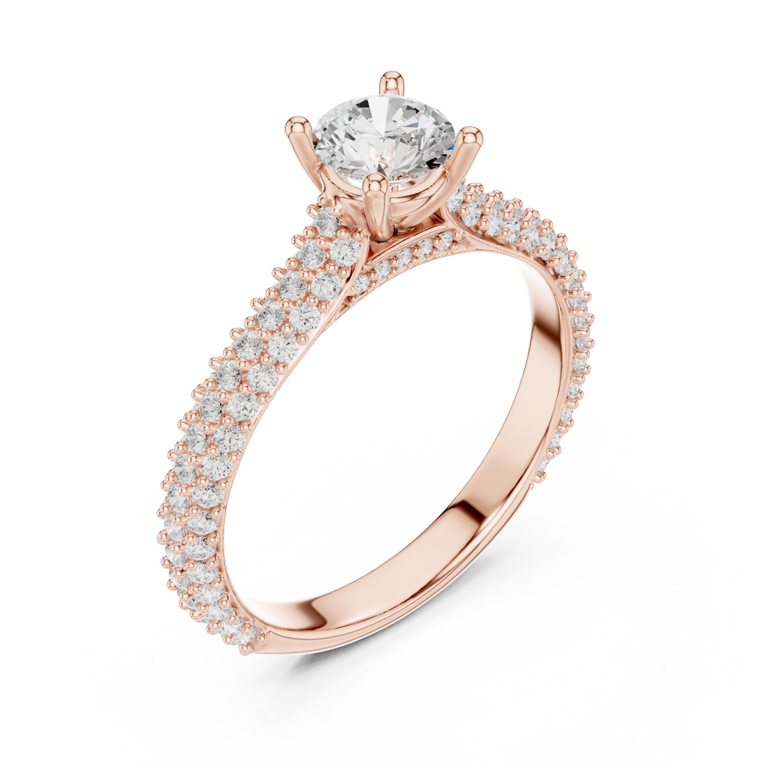  Rose Gold Enchanted Promise Solitaire Elegance Ring Right View