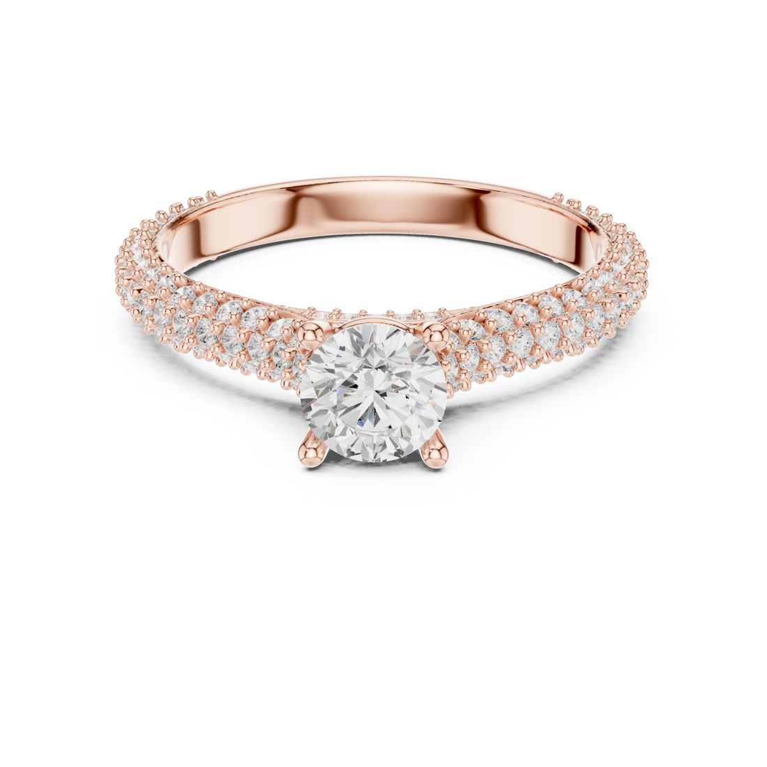  Rose Gold Enchanted Promise Solitaire Elegance Ring Right View