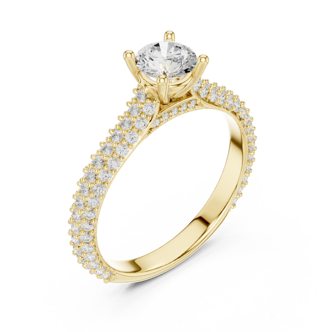 Gold Enchanted Promise Solitaire Elegance Ring Right View