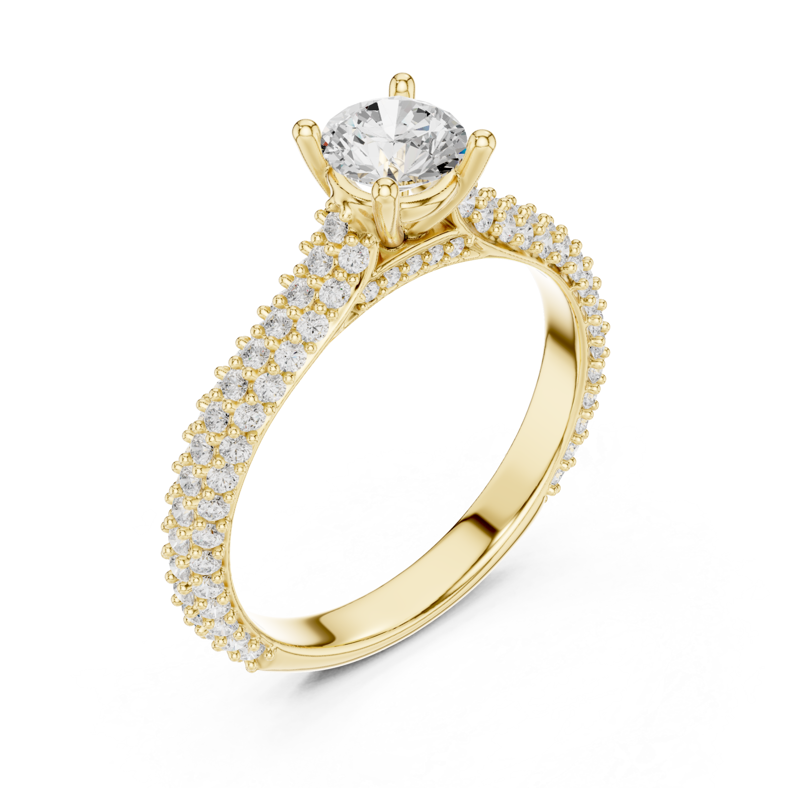 Gold Enchanted Promise Solitaire Elegance Ring Right View