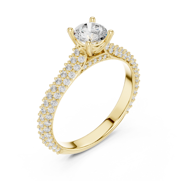 Gold Enchanted Promise Solitaire Elegance Ring Right View