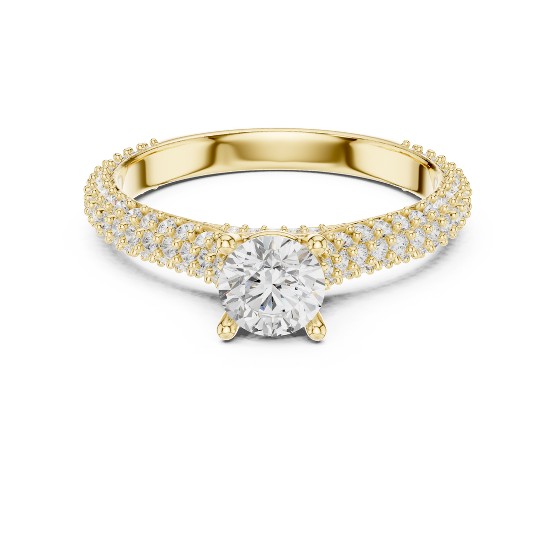 Gold Enchanted Promise Solitaire Elegance Ring Right View