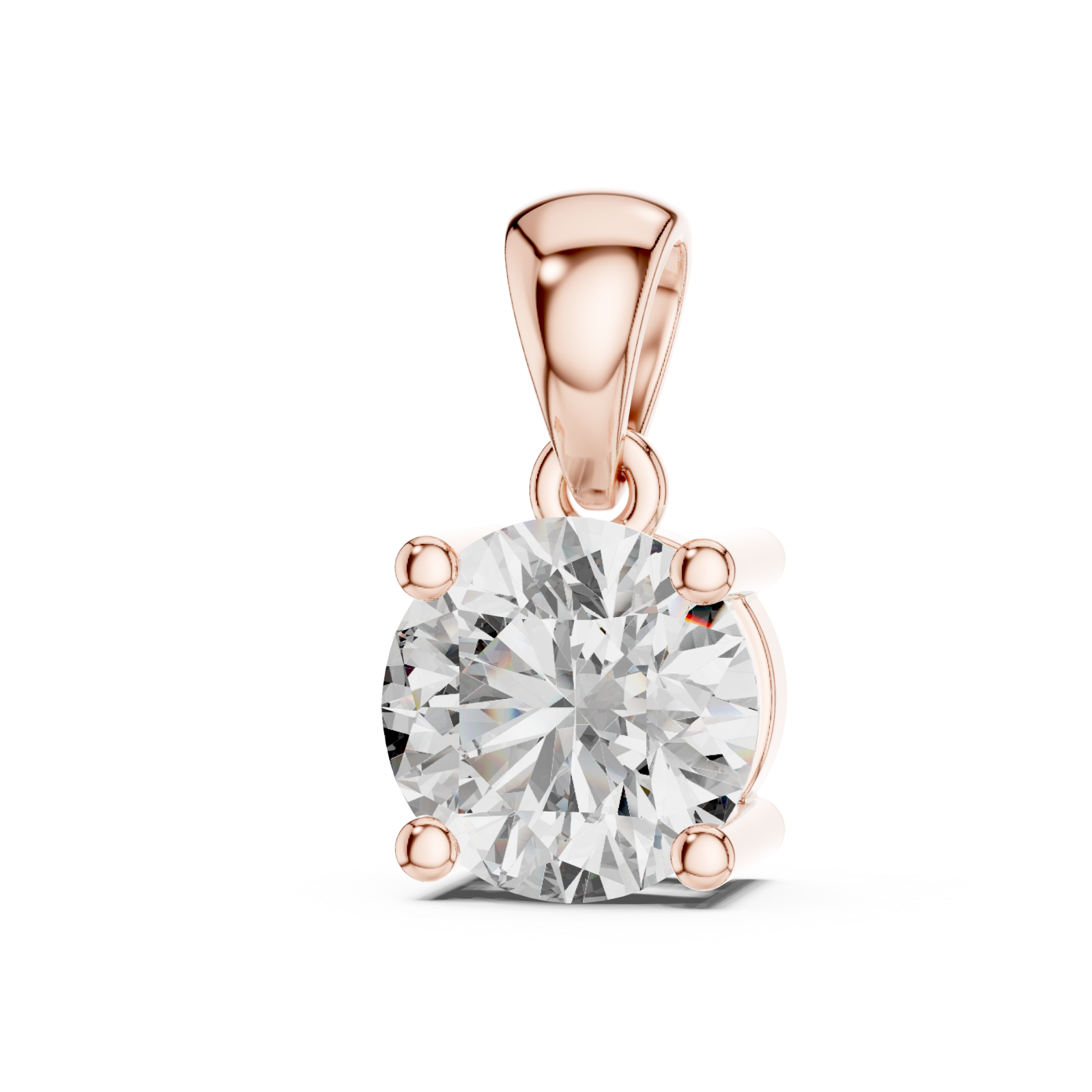  Rose Gold Infinity Whisper Signature Solitaire Pendant Right View