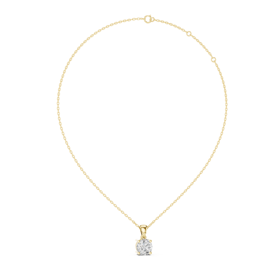 Gold Infinity Whisper Signature Solitaire Pendant Right View