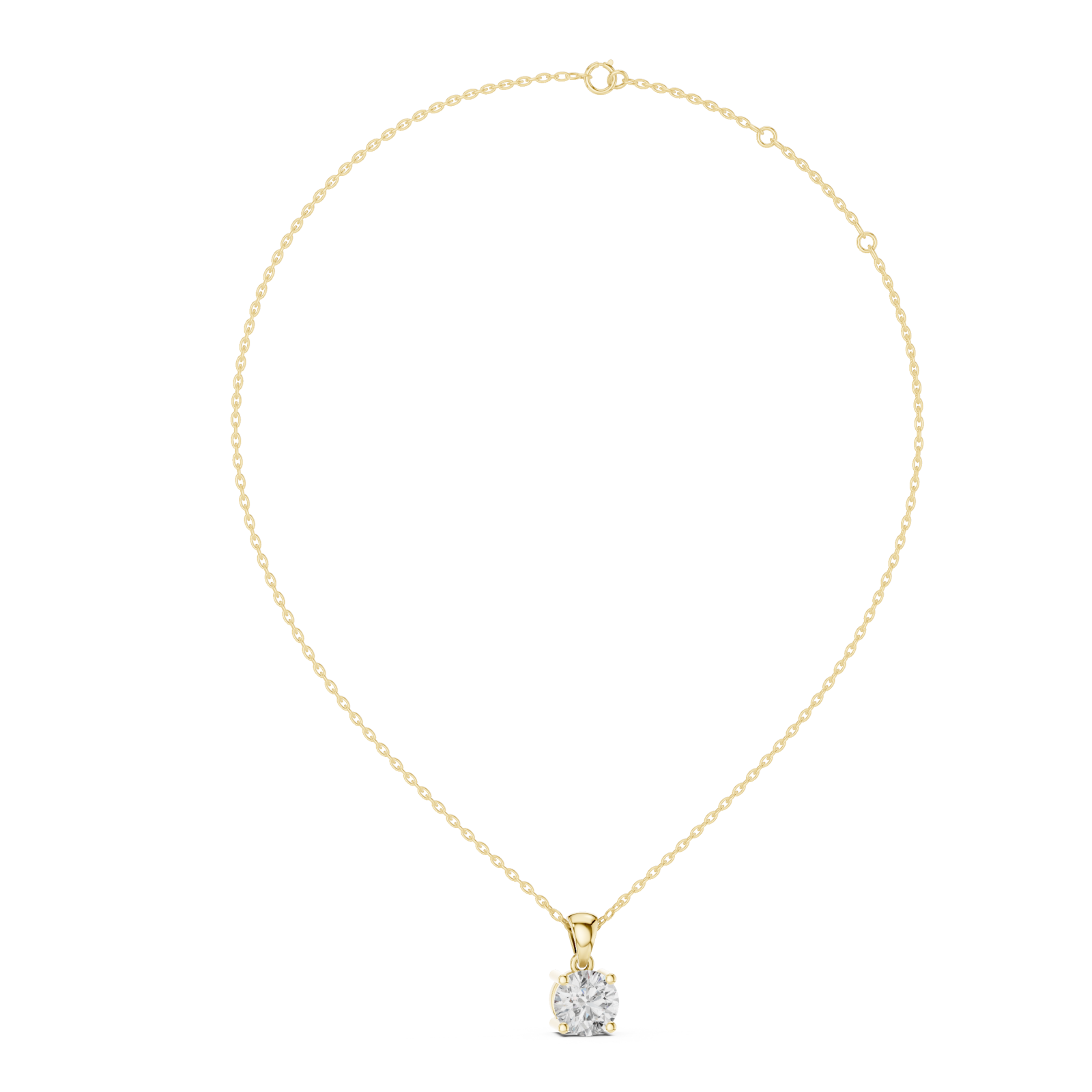  Gold Infinity Whisper Signature Solitaire Pendant Left View