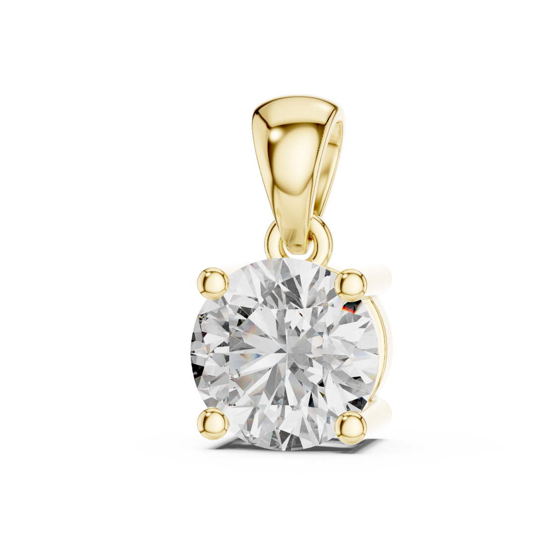 Gold Infinity Whisper Signature Solitaire Pendant Right View
