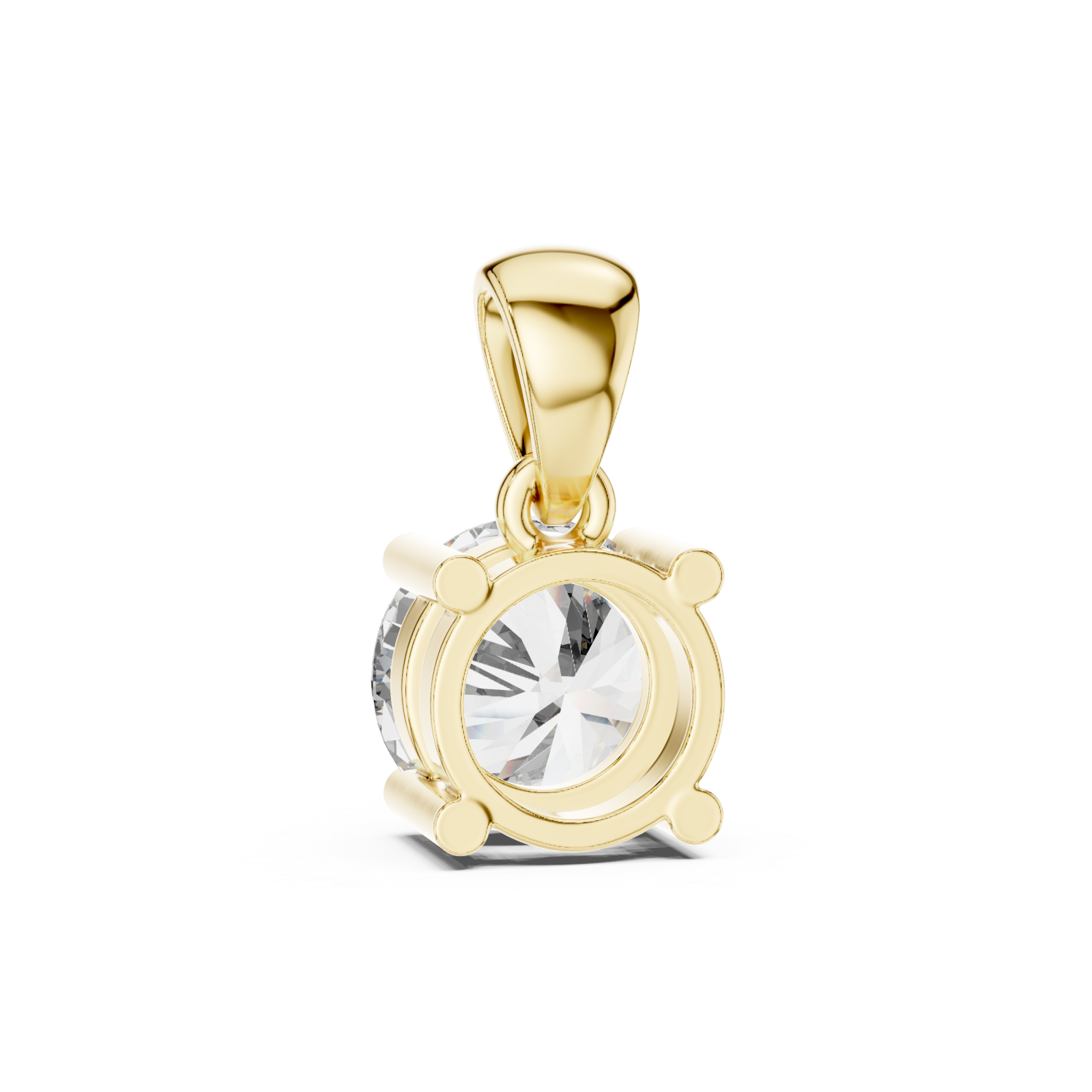  Gold Infinity Whisper Signature Solitaire Pendant Front View