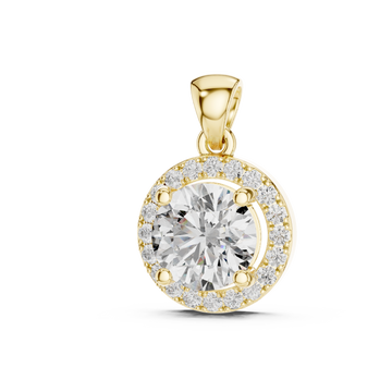 Gold Serene Bloom Light Reflection Pendant Right View