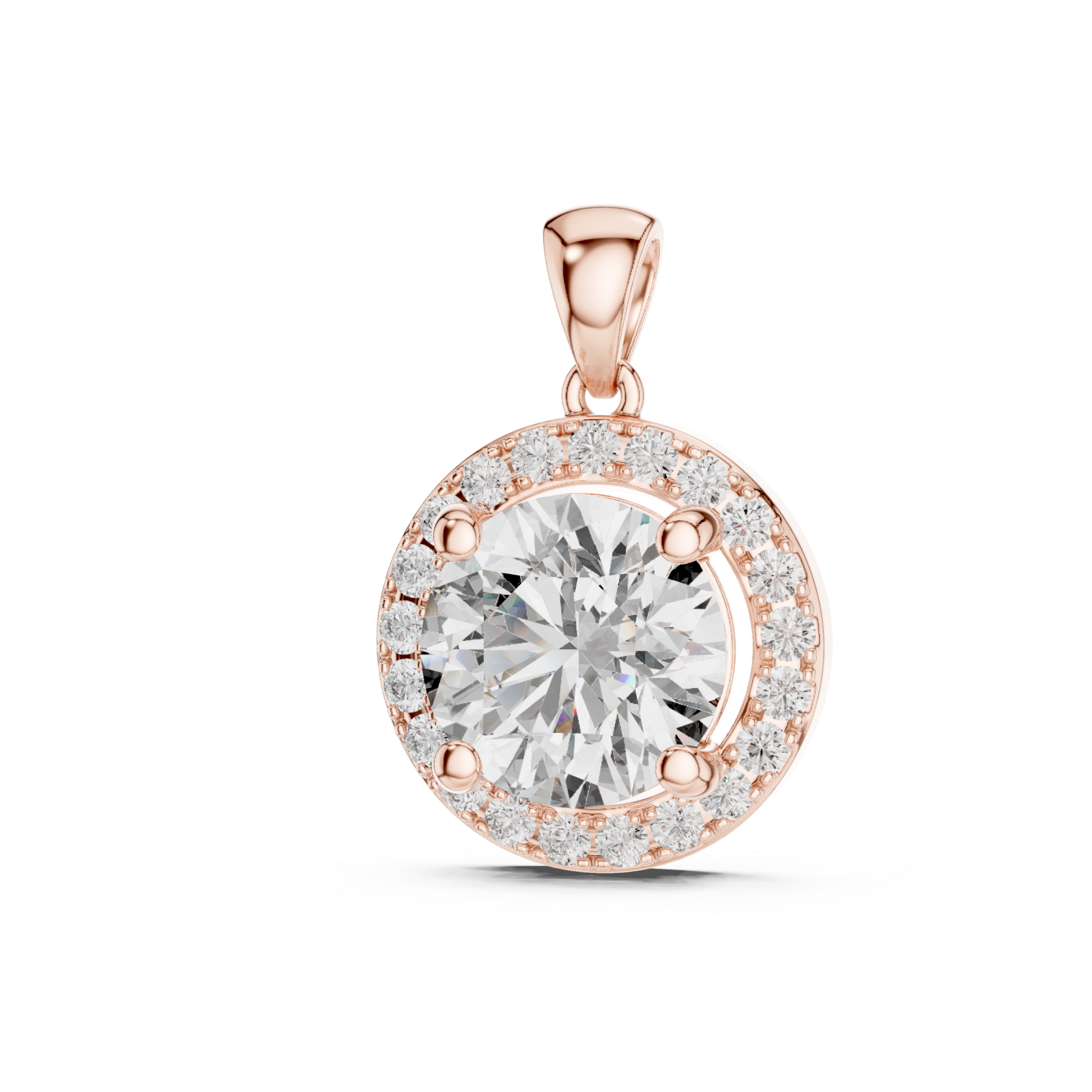  Rose Gold Lustrous Opulence Whisper Pendant Right View