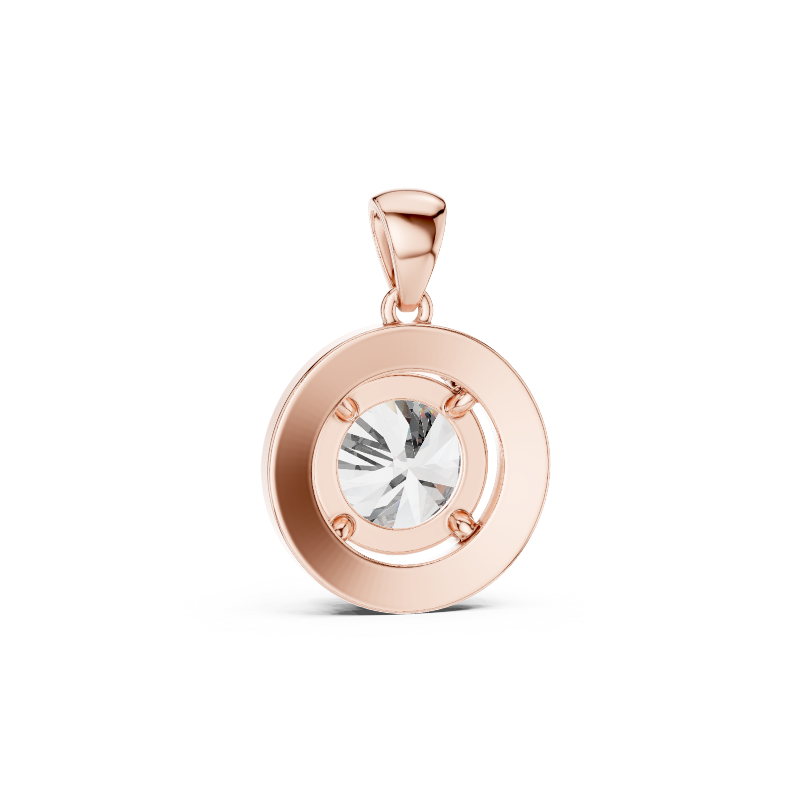  Rose Gold Lustrous Opulence Whisper Pendant Front View