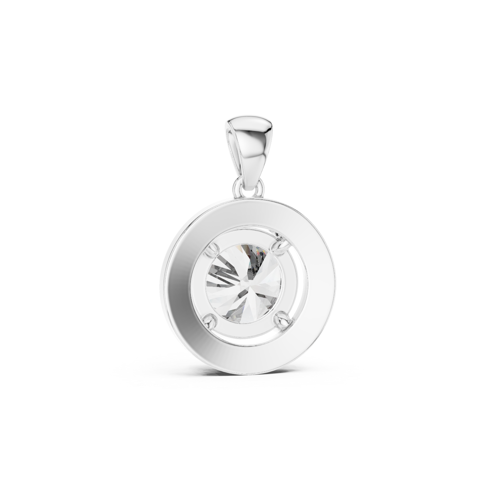  White Gold Lustrous Opulence Whisper Pendant Front View