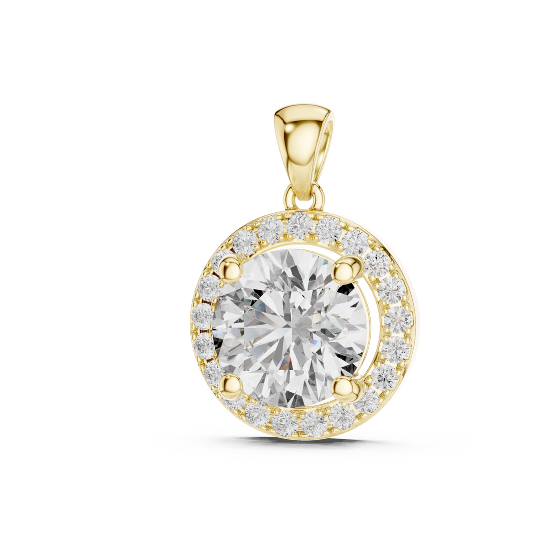 Gold Lustrous Opulence Whisper Pendant Right View