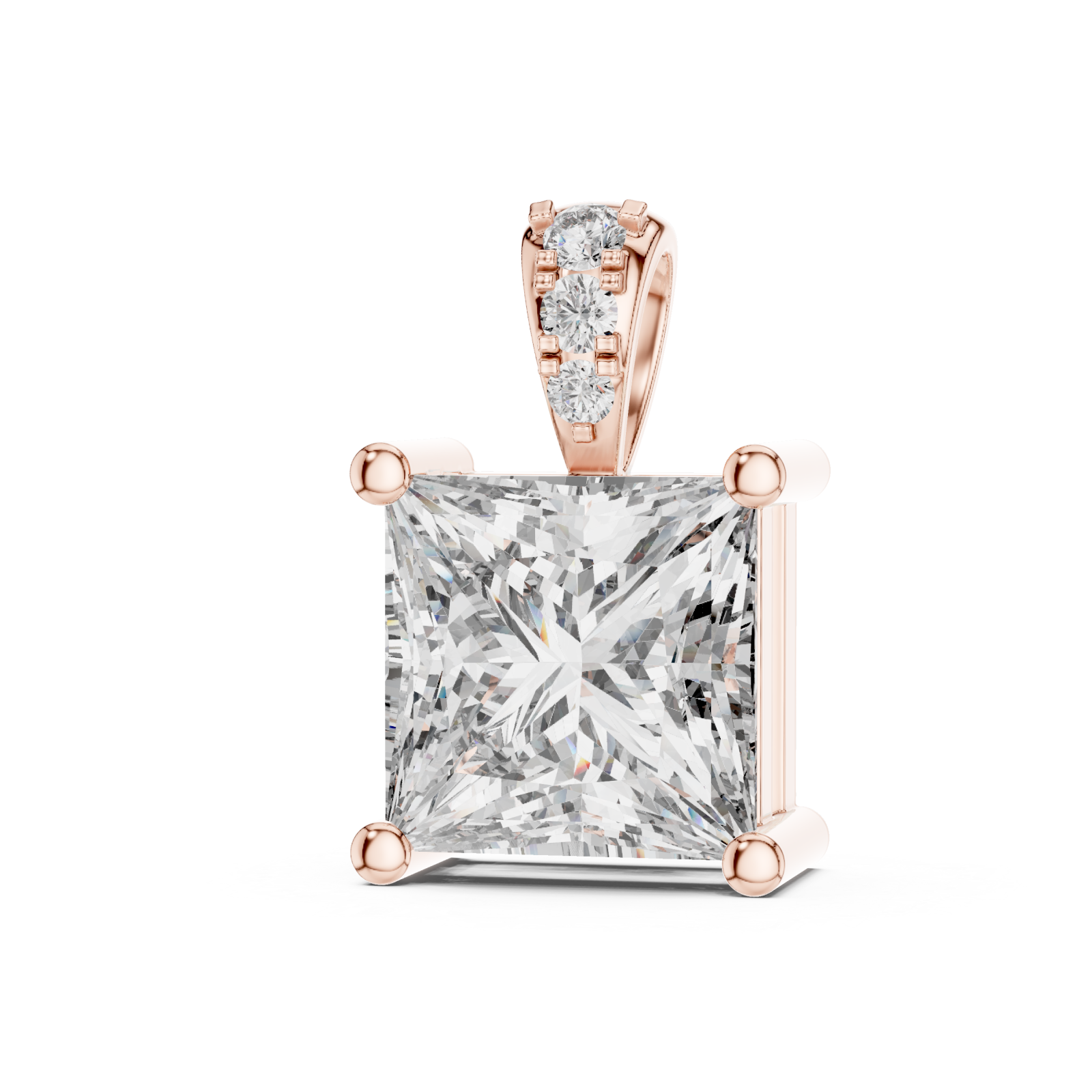  Rose Gold Infinite Brilliance Centerpiece Pendant Right View