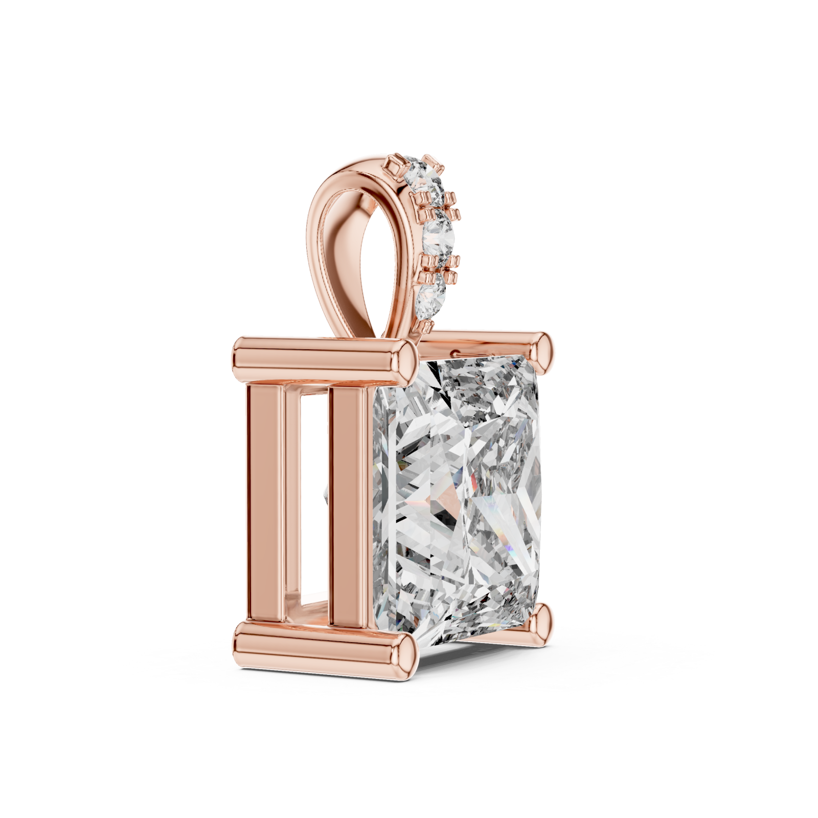 Rose Gold Infinite Brilliance Centerpiece Pendant Side View