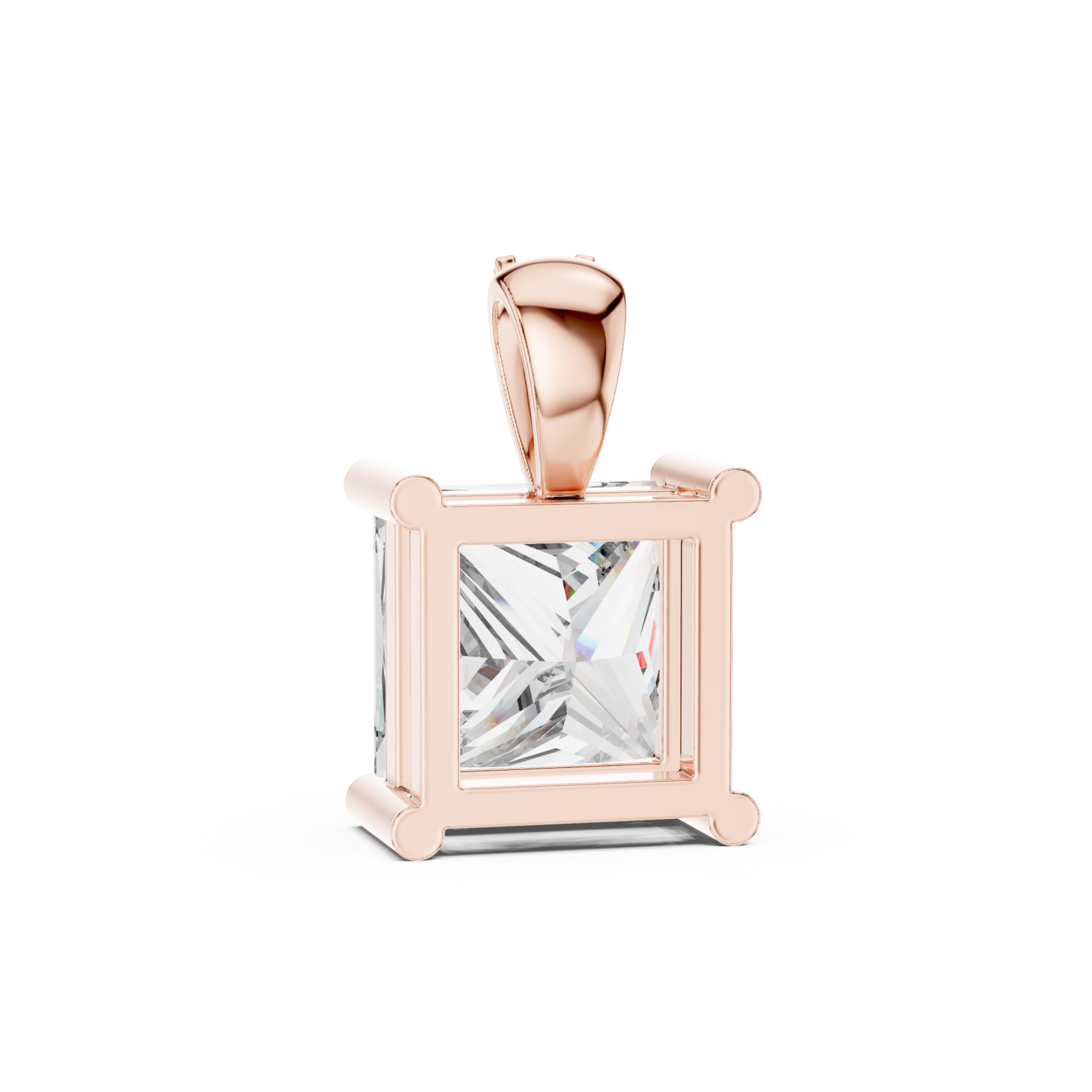  Rose Gold Infinite Brilliance Centerpiece Pendant Front View