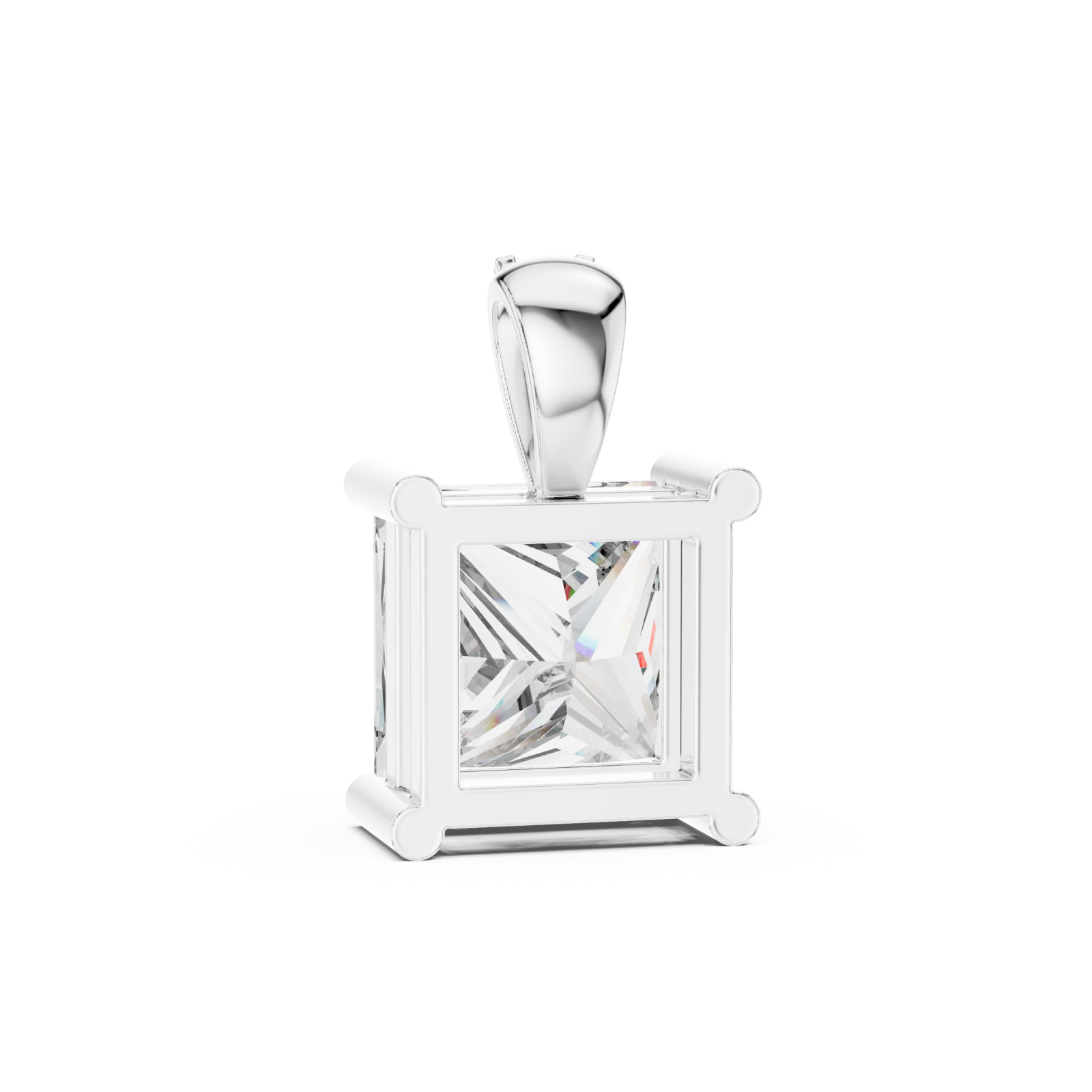 White Gold Infinite Brilliance Centerpiece Pendant Front View