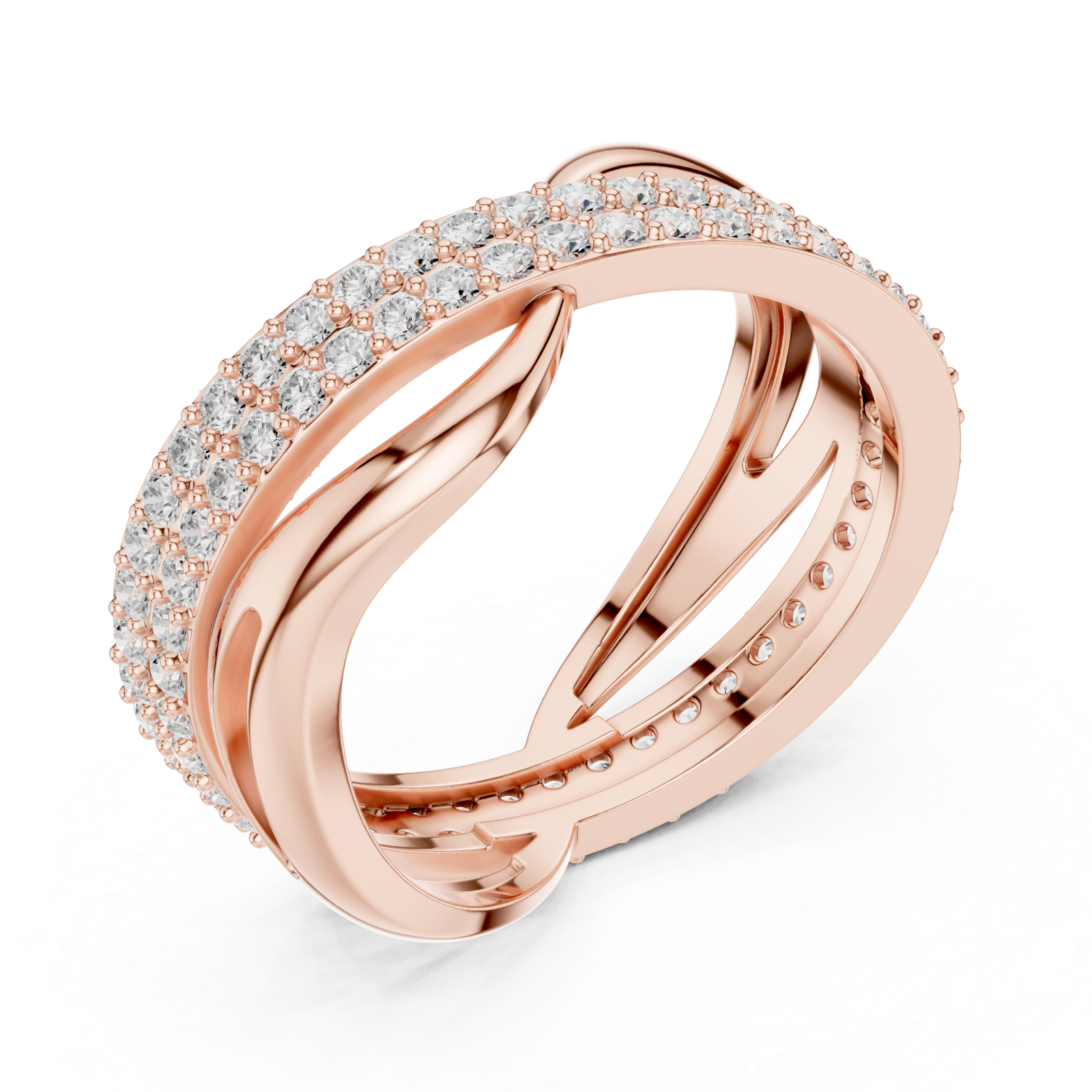  Rose Gold Twilight Embrace Sparkling Charm Band Right View