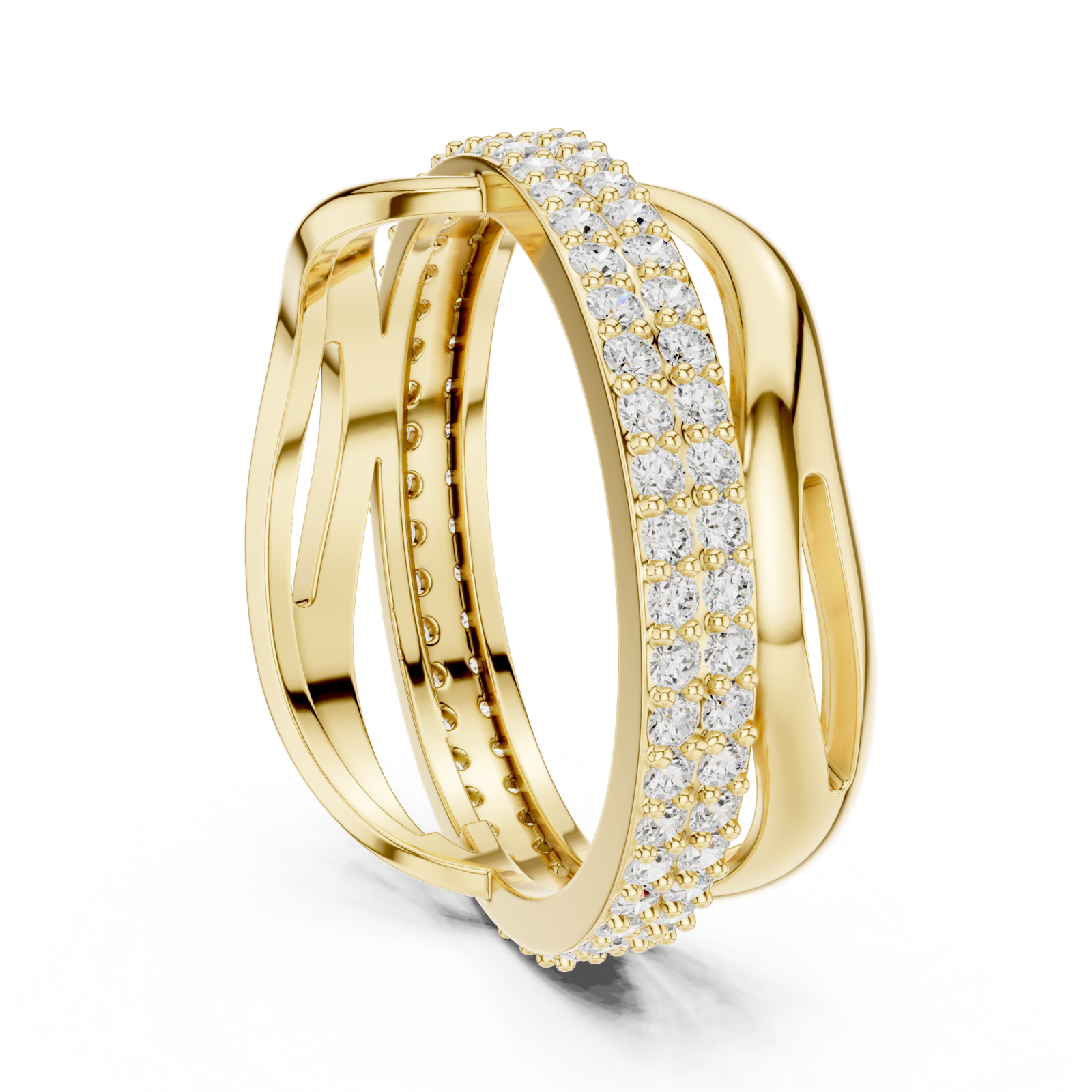  Gold Twilight Embrace Sparkling Charm Band Left View