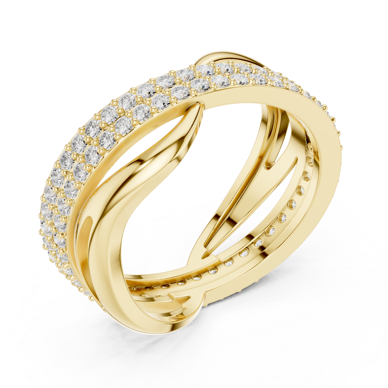 Gold Twilight Embrace Sparkling Charm Band Right View