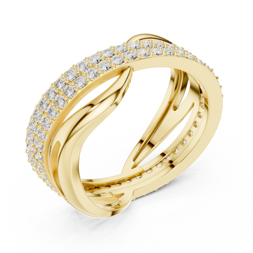 Gold Twilight Embrace Sparkling Charm Band Right View