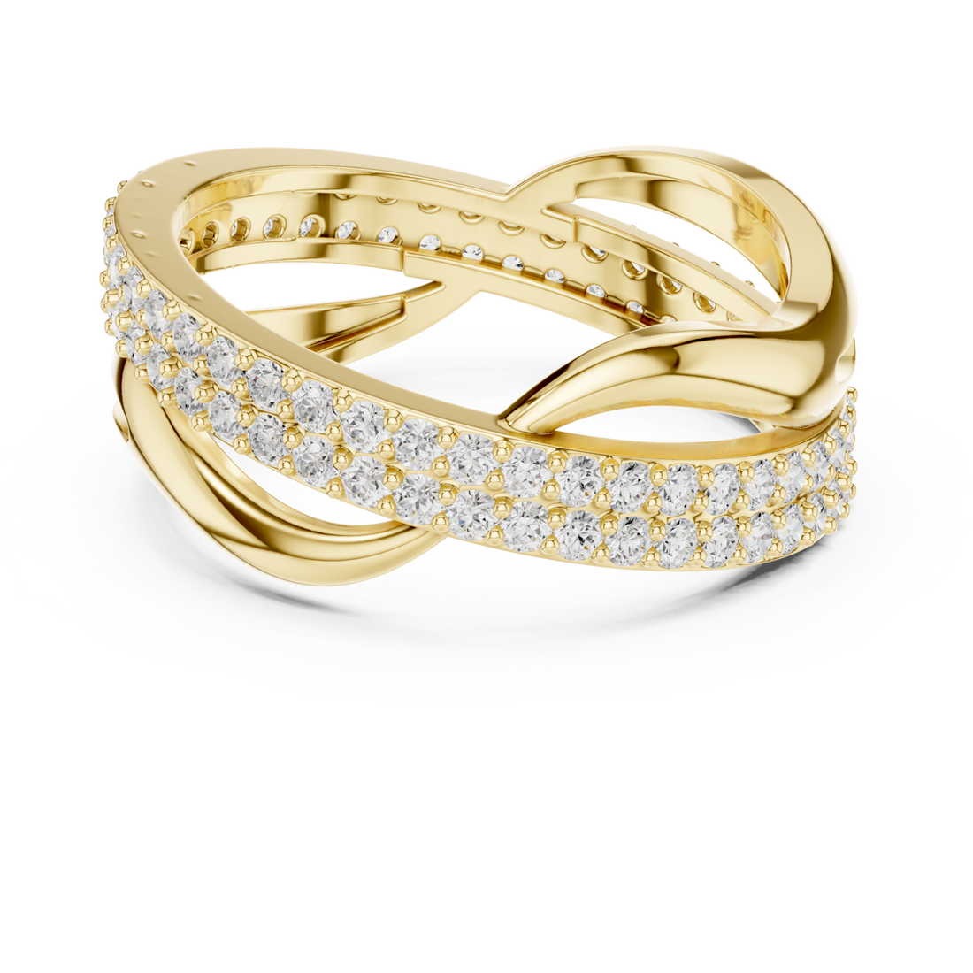 Gold Twilight Embrace Sparkling Charm Band Right View
