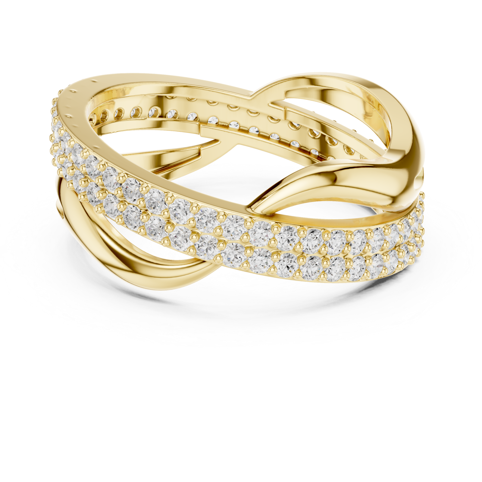  Gold Twilight Embrace Sparkling Charm Band Front View