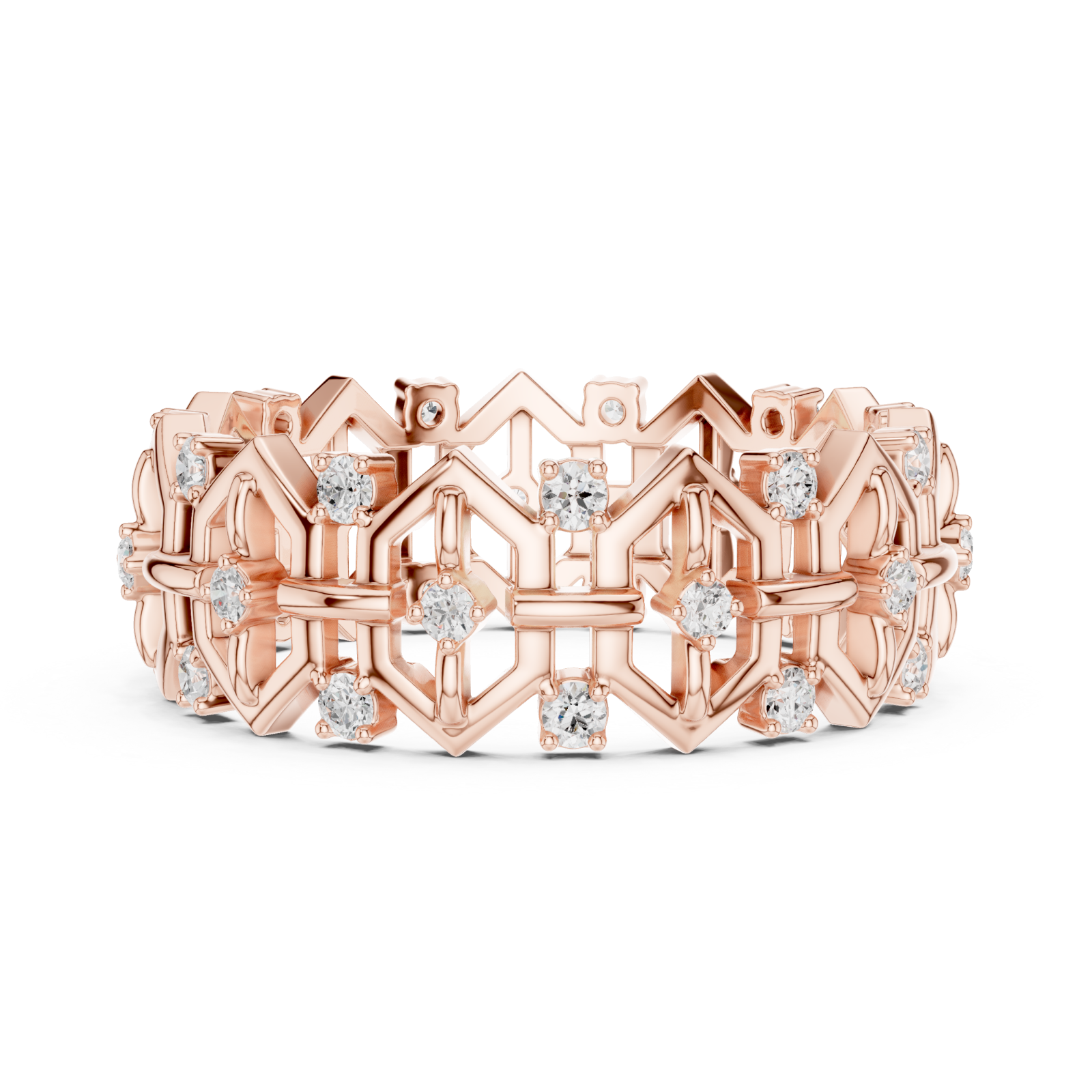  Rose Gold Azura Link Harmony Band Side View