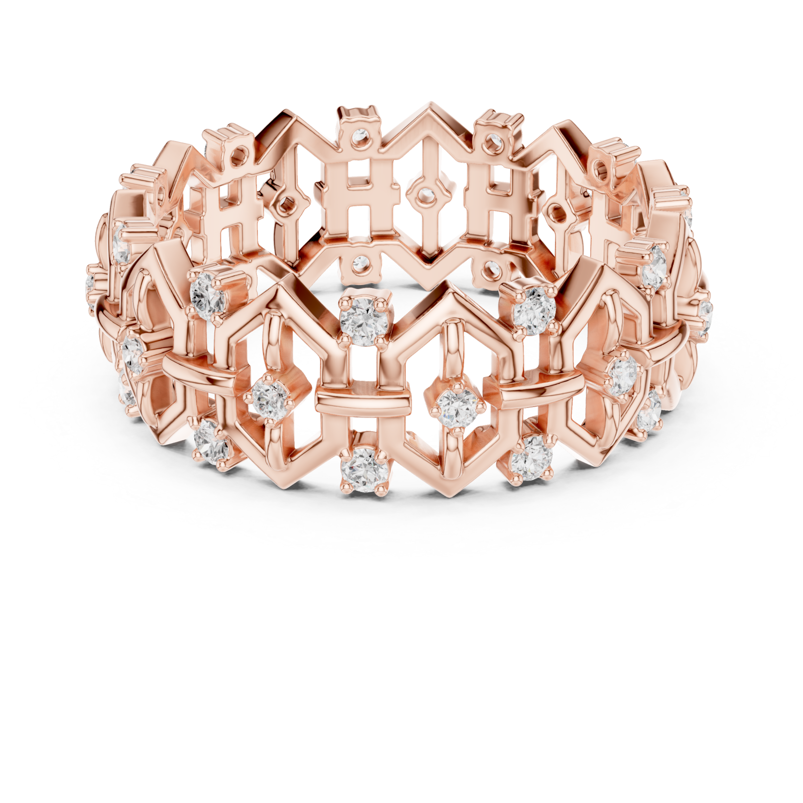  Rose Gold Azura Link Harmony Band Front View
