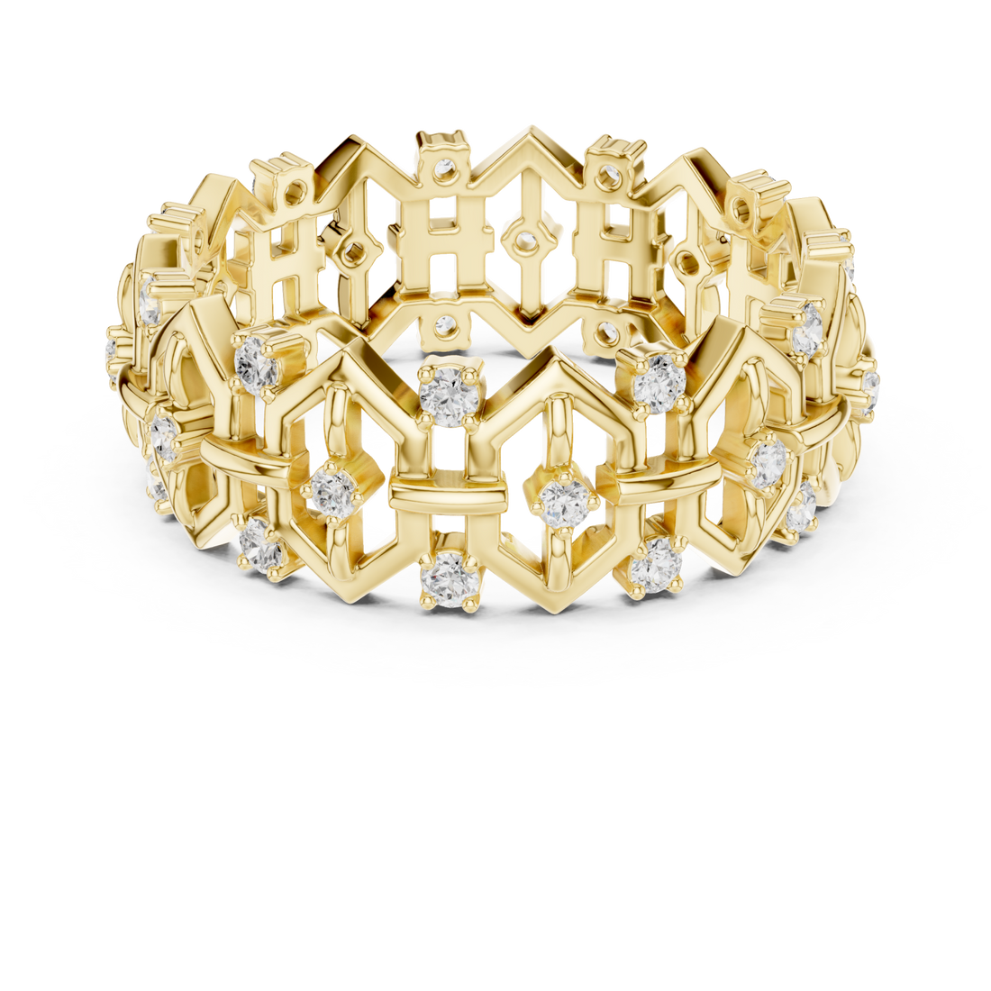 Gold Azura Link Harmony Band Right View