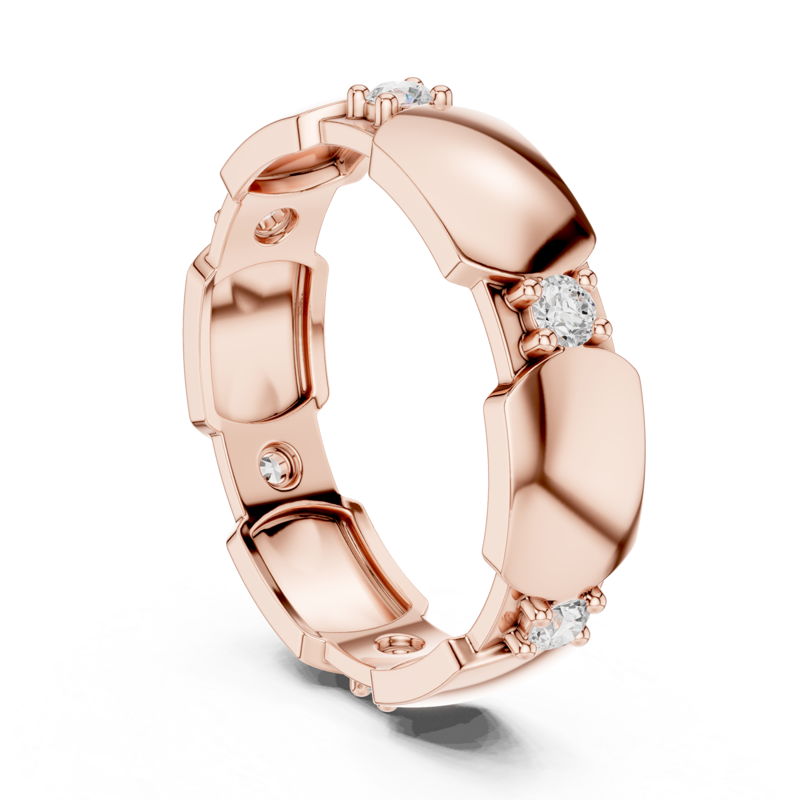  Rose Gold Eclipse Charm Eternity Band Left View