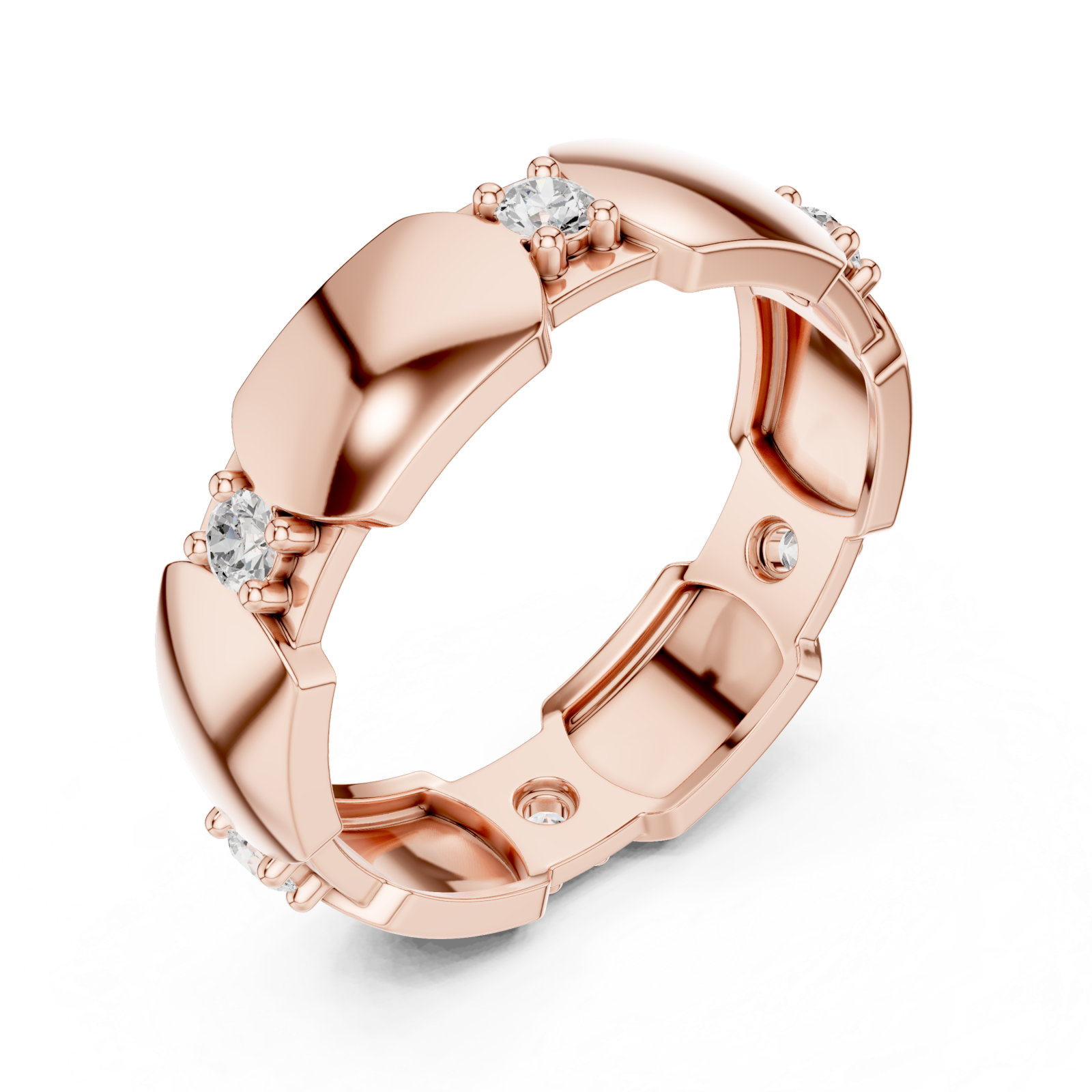  Rose Gold Eclipse Charm Eternity Band Right View