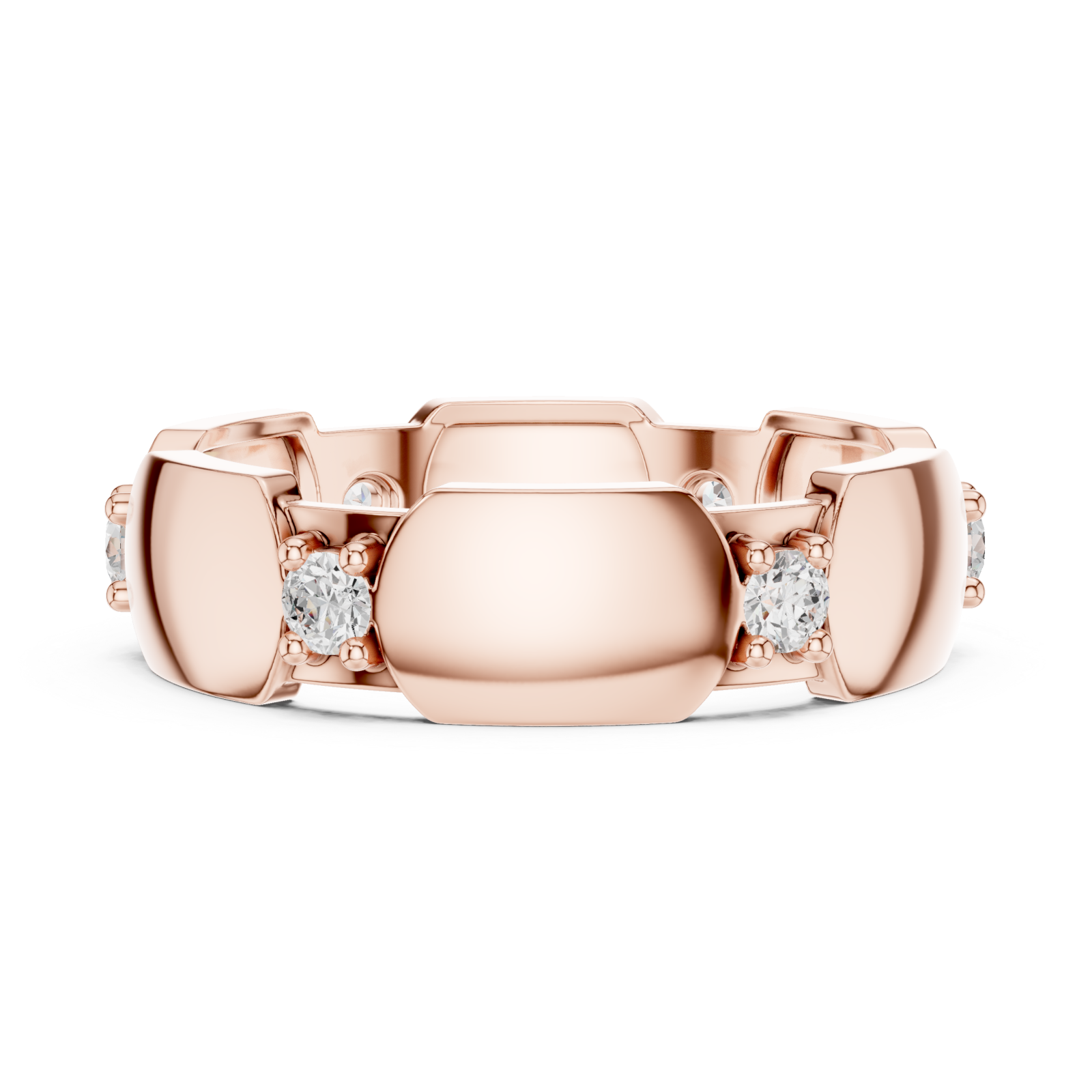  Rose Gold Eclipse Charm Eternity Band Side View