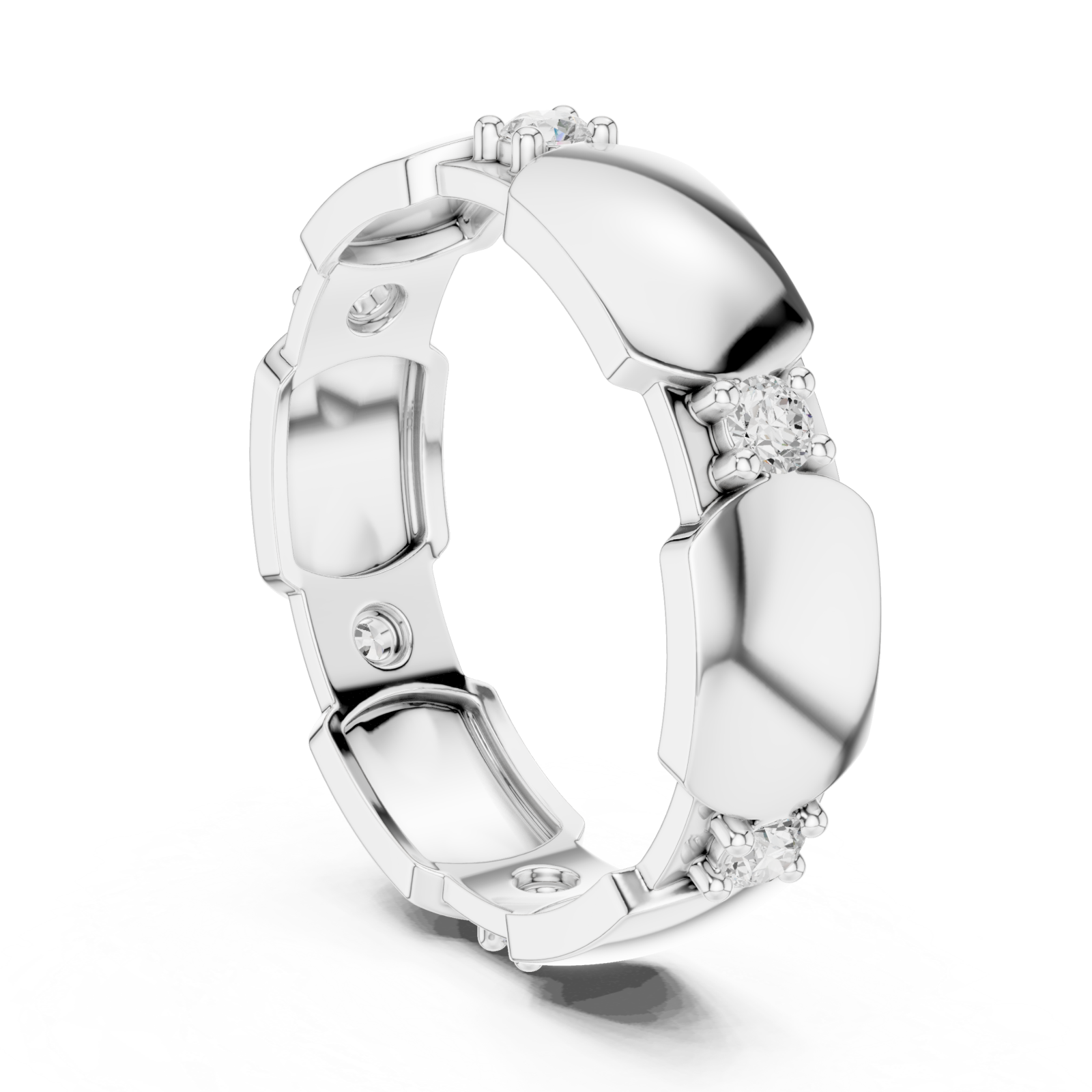  White Gold Eclipse Charm Eternity Band Left View