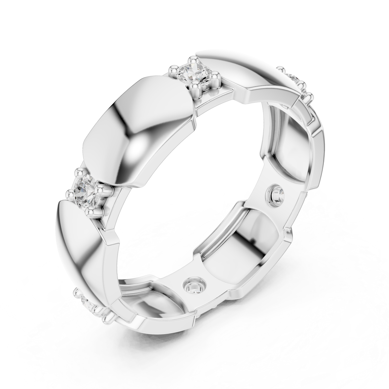  White Gold Eclipse Charm Eternity Band Right View