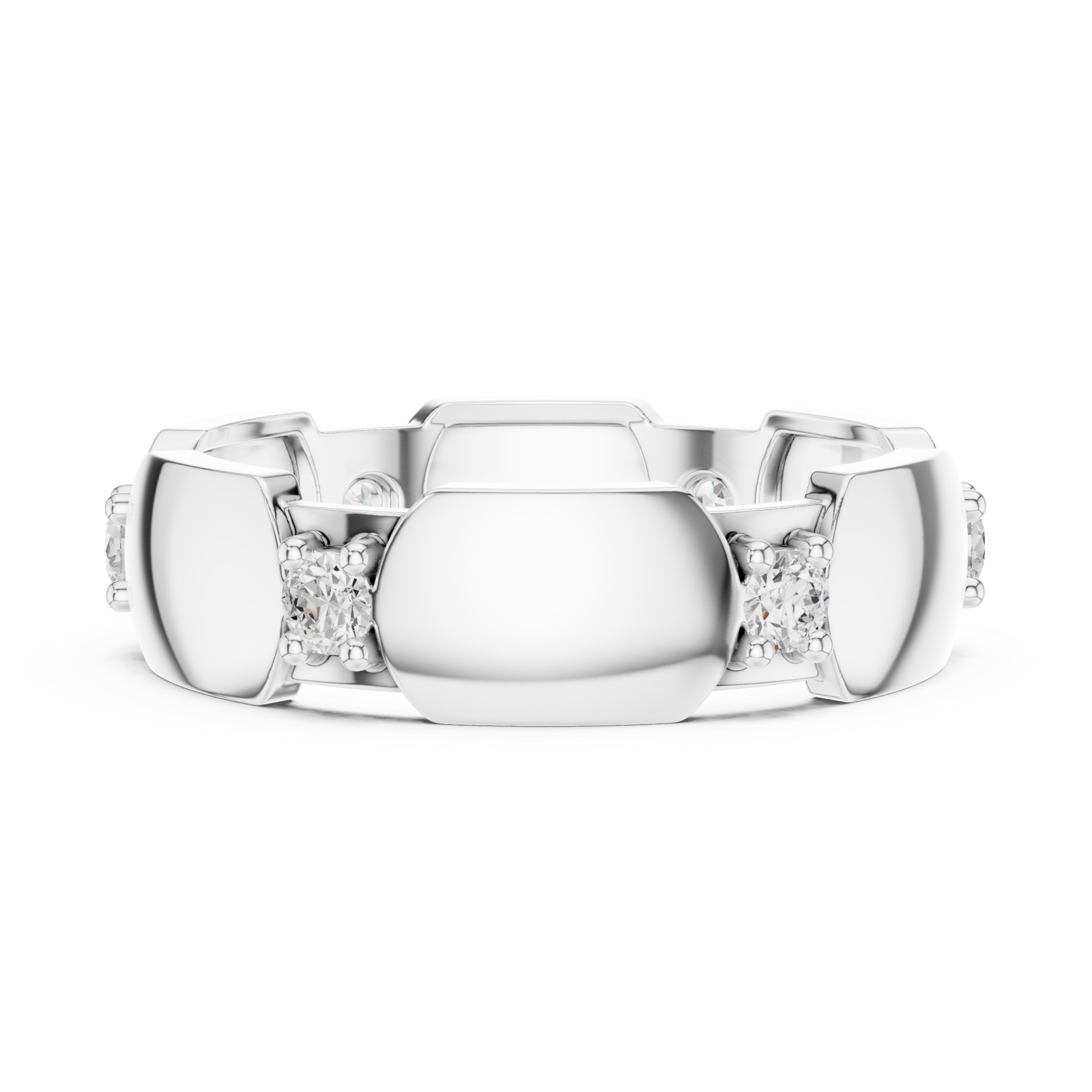 White Gold Eclipse Charm Eternity Band Side View